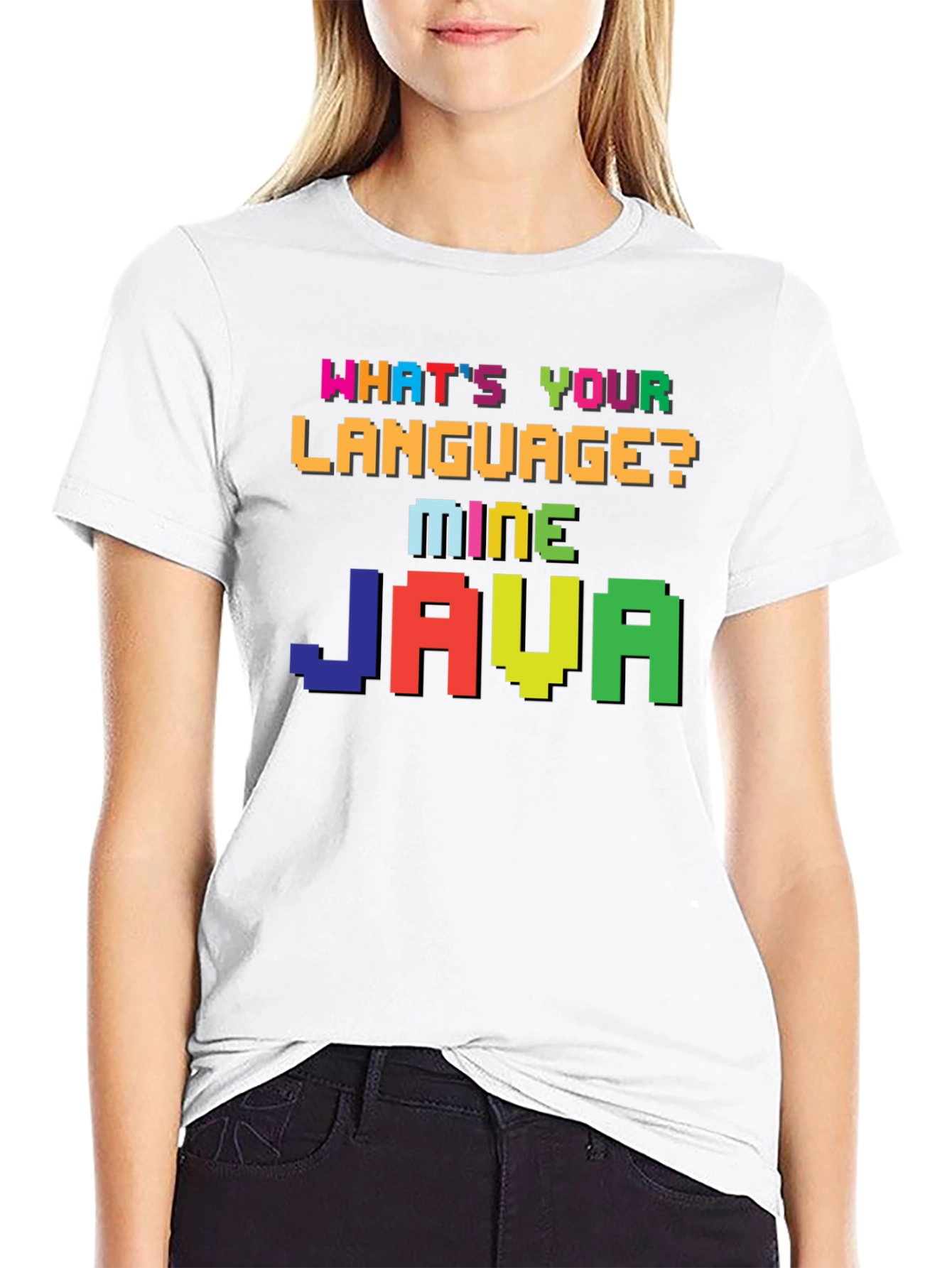 Whats Your Language? Mine Java T-Shirt Programmer Coder