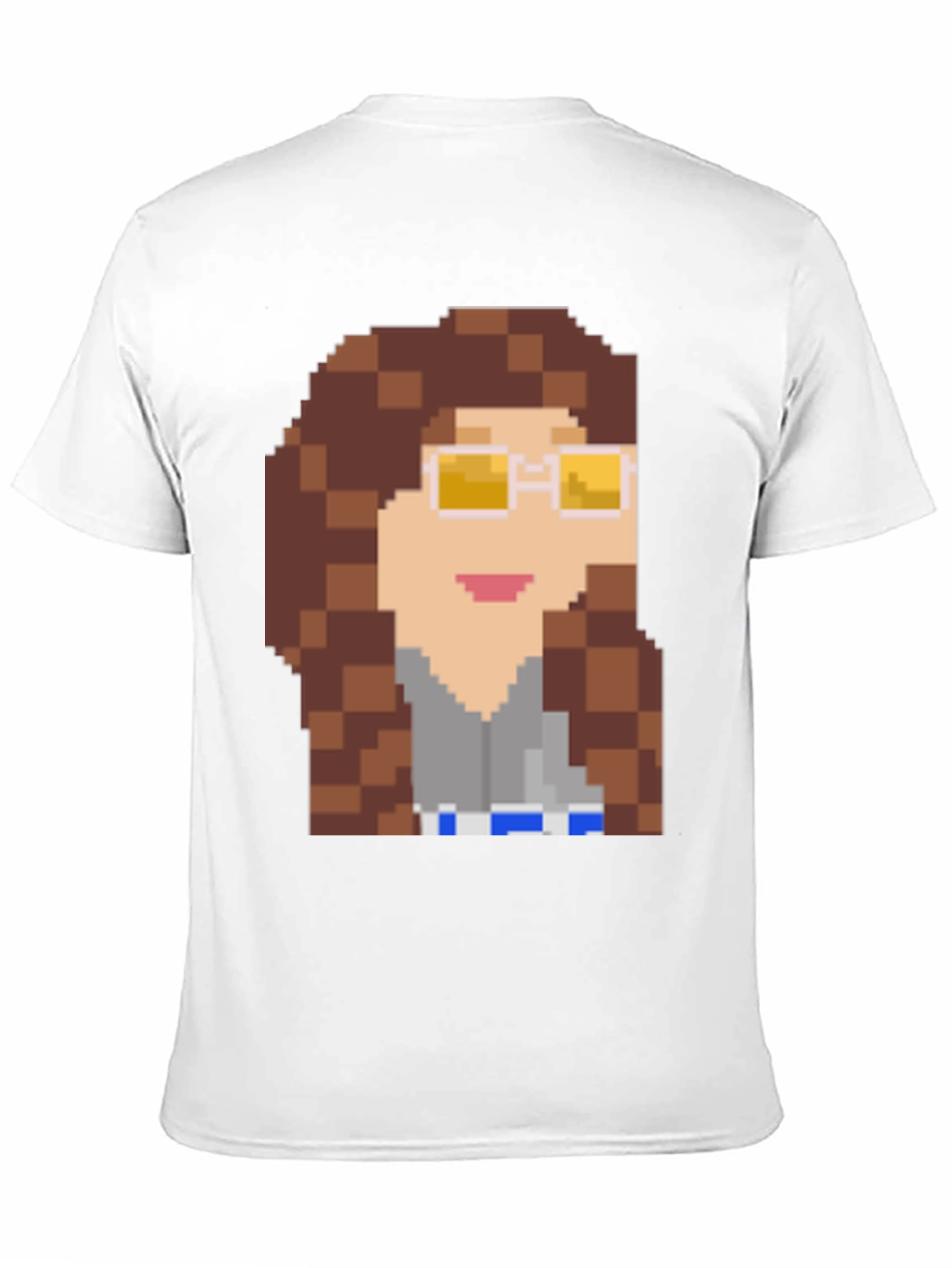 Pixelated Character Graphic T-Shirt - Retro Style