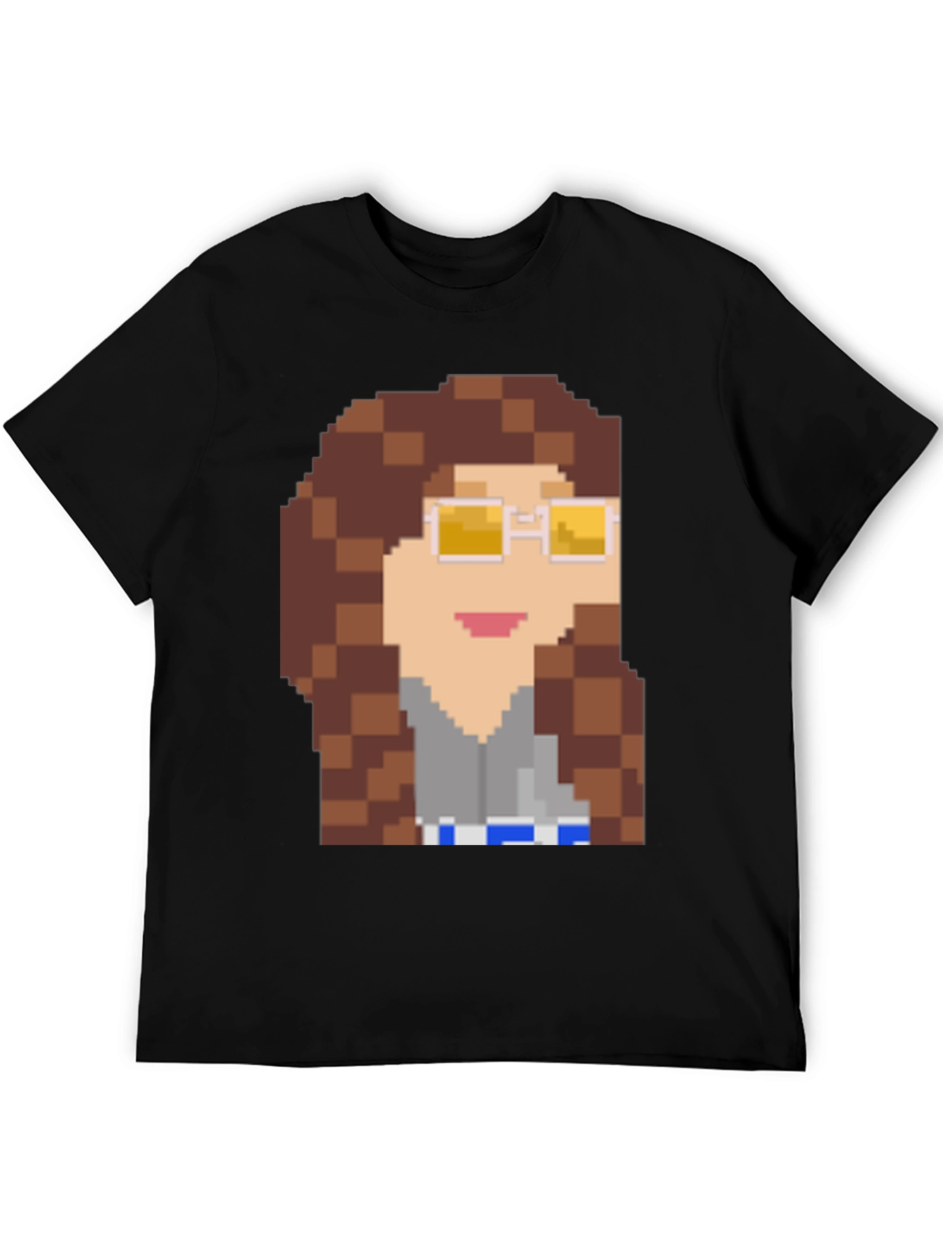Pixelated Character Graphic T-Shirt - Retro Style