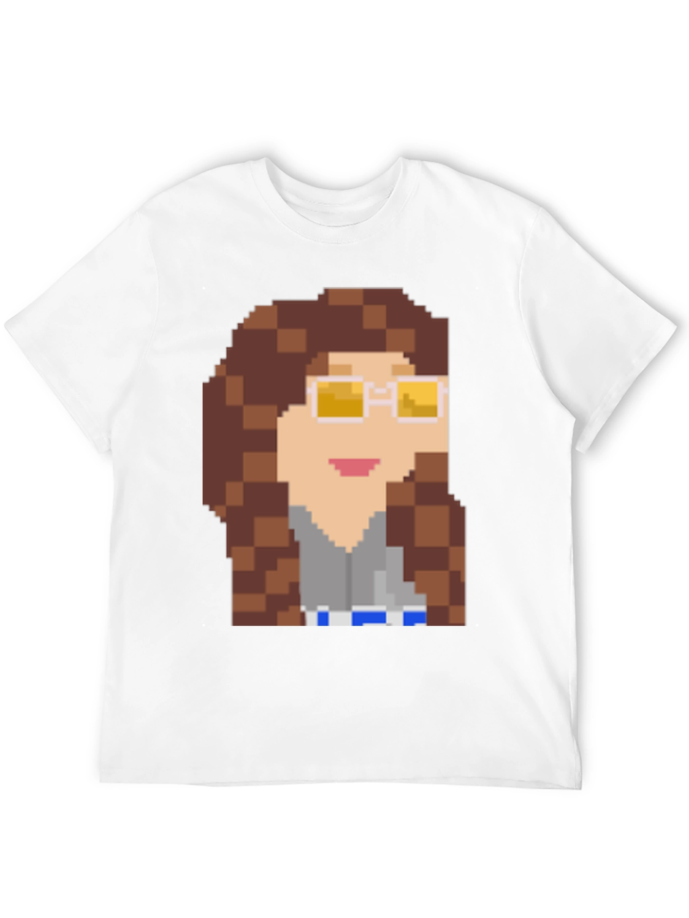 Pixelated Character Graphic T-Shirt - Retro Style