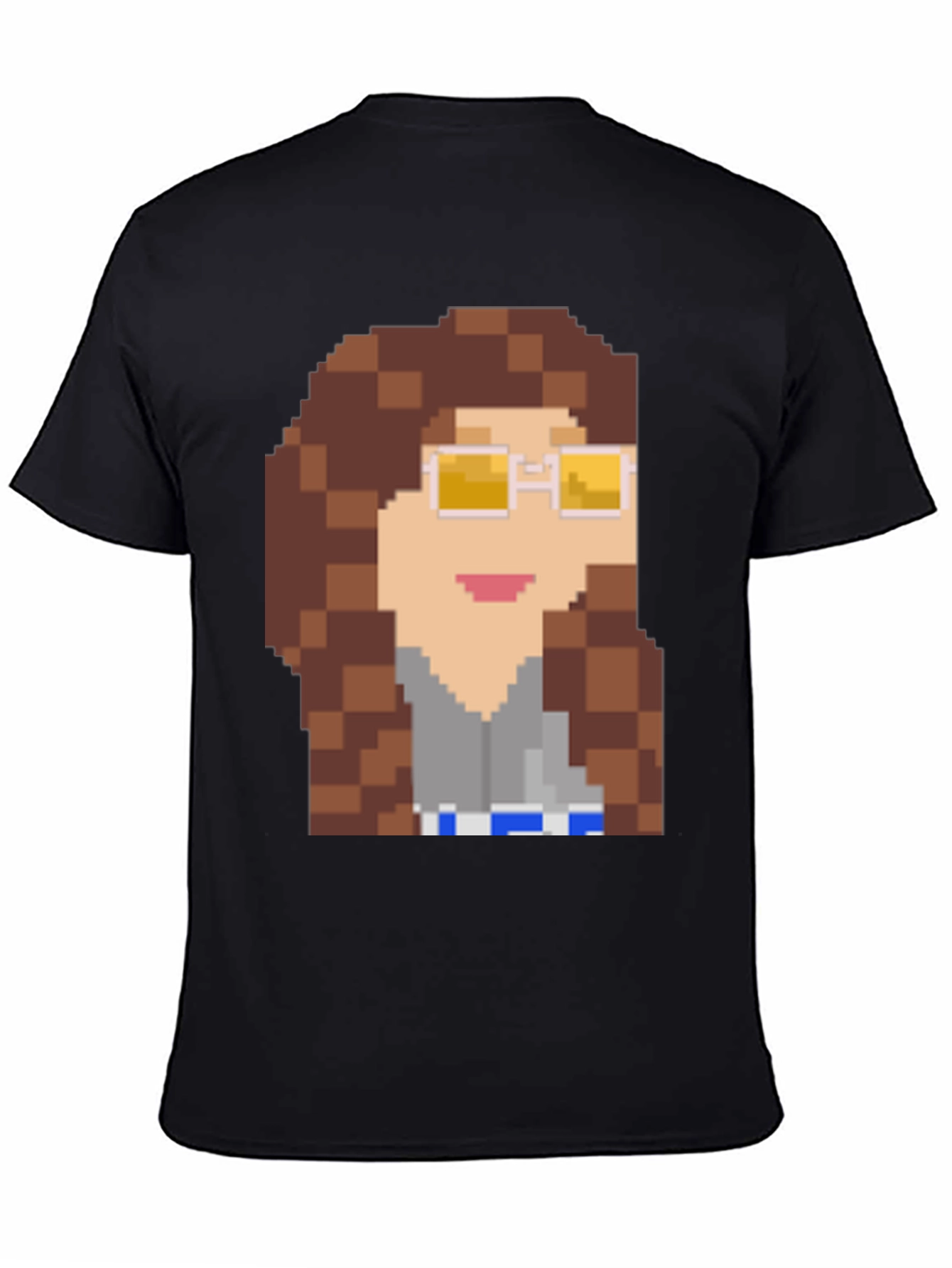 Pixelated Character Graphic T-Shirt - Retro Style