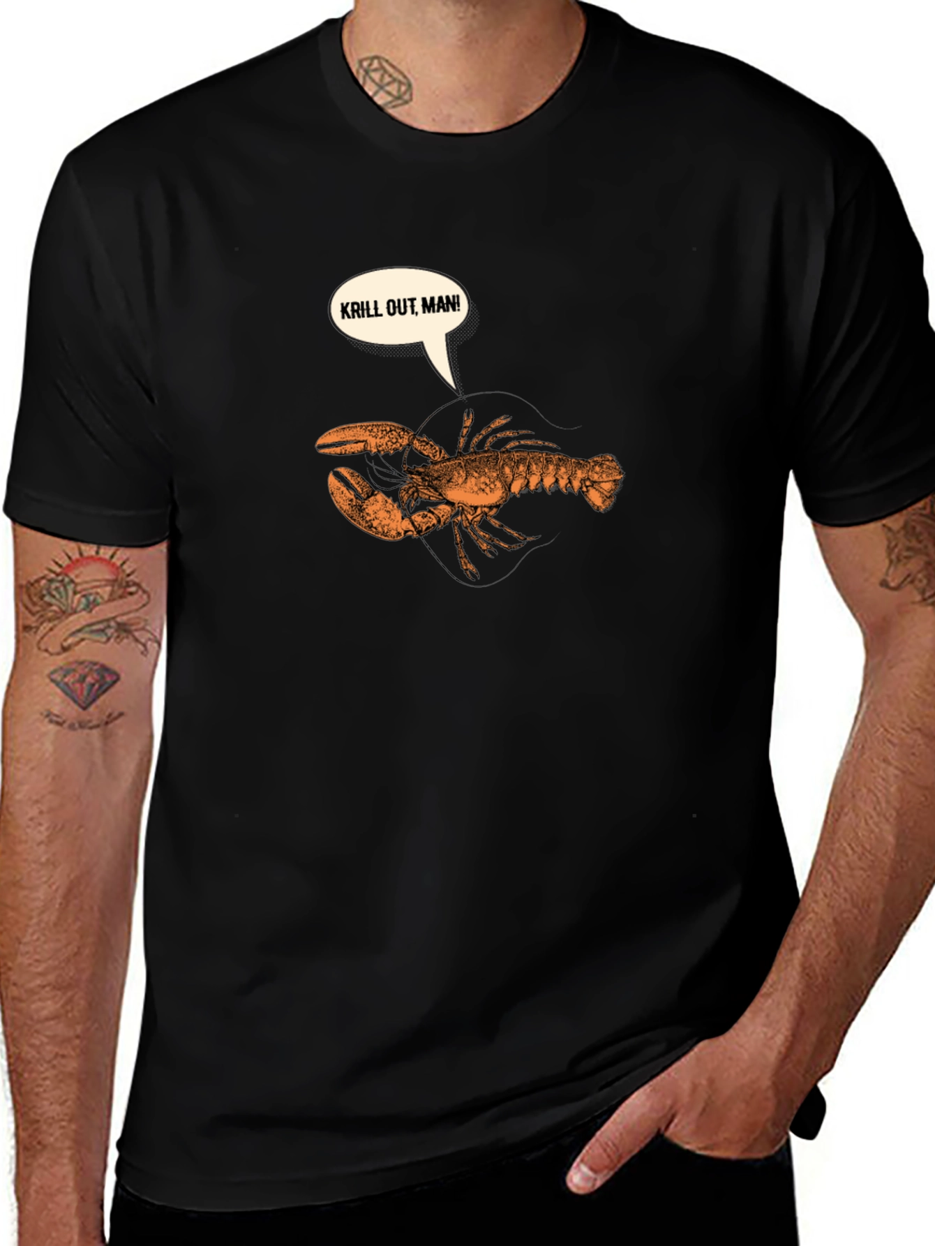 Krill Out Man! Lobster Graphic Tee