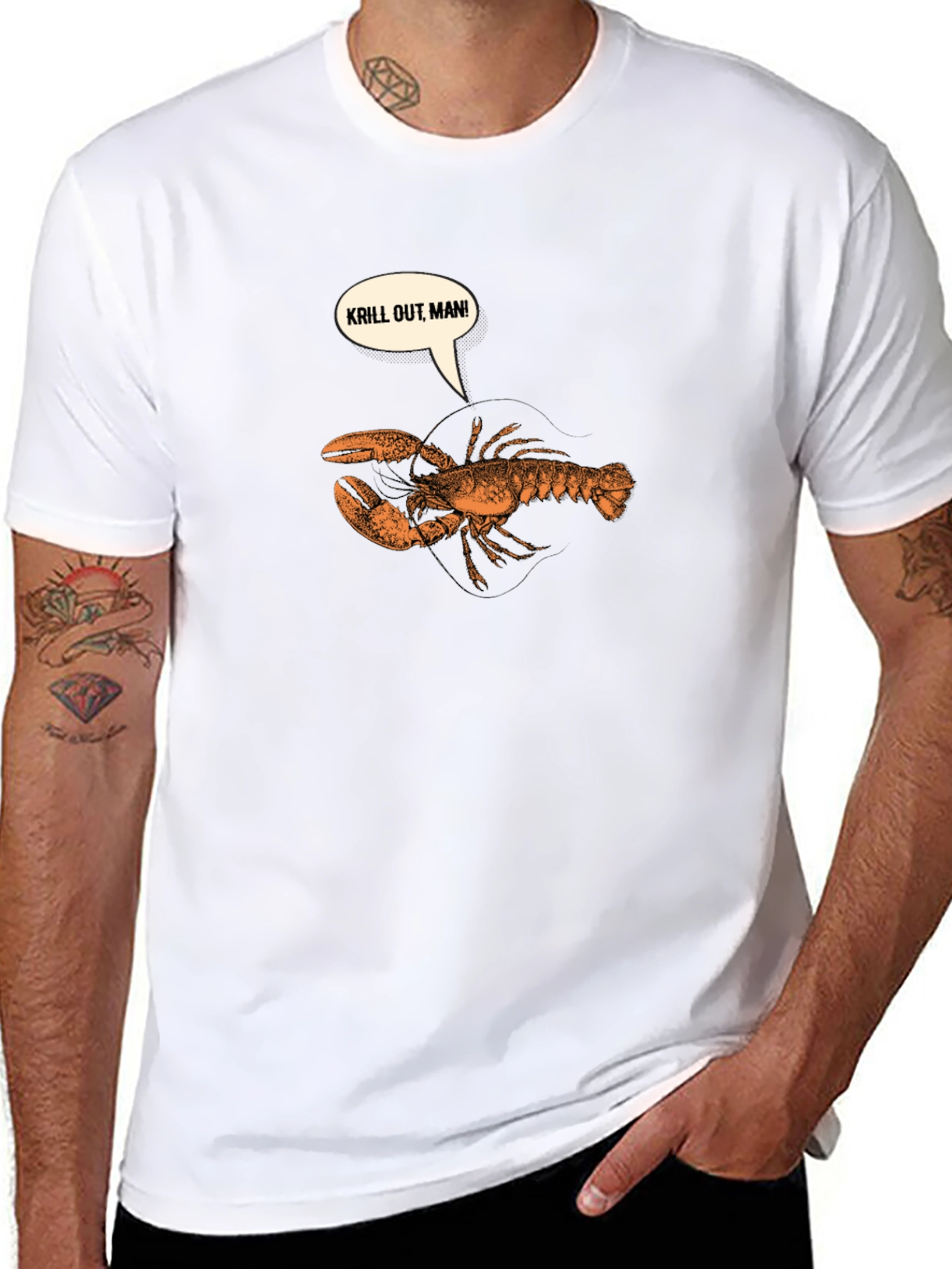 Krill Out Man! Lobster Graphic Tee