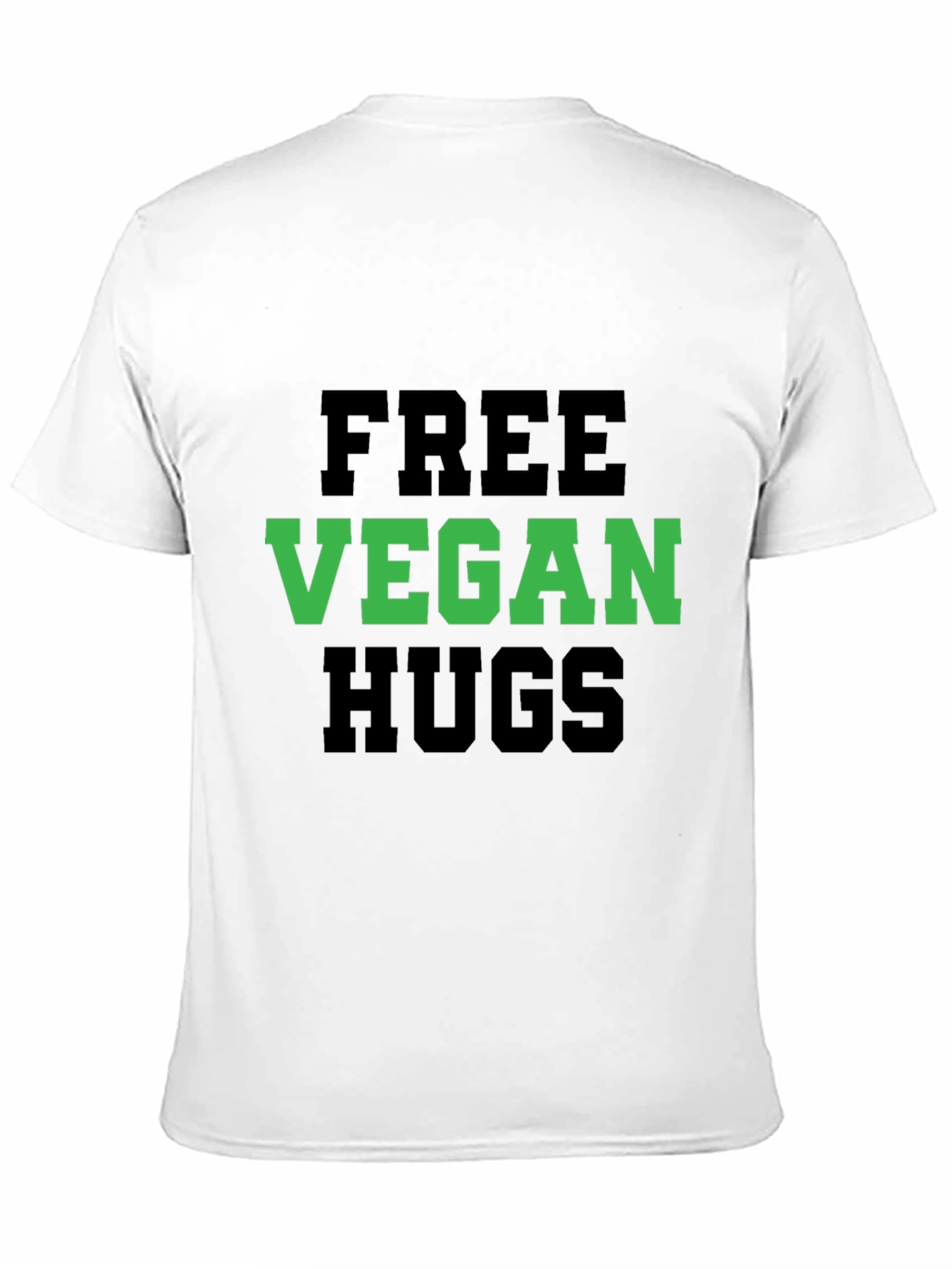 Vegan Hugs T-Shirt - Black Crew Neck Tee