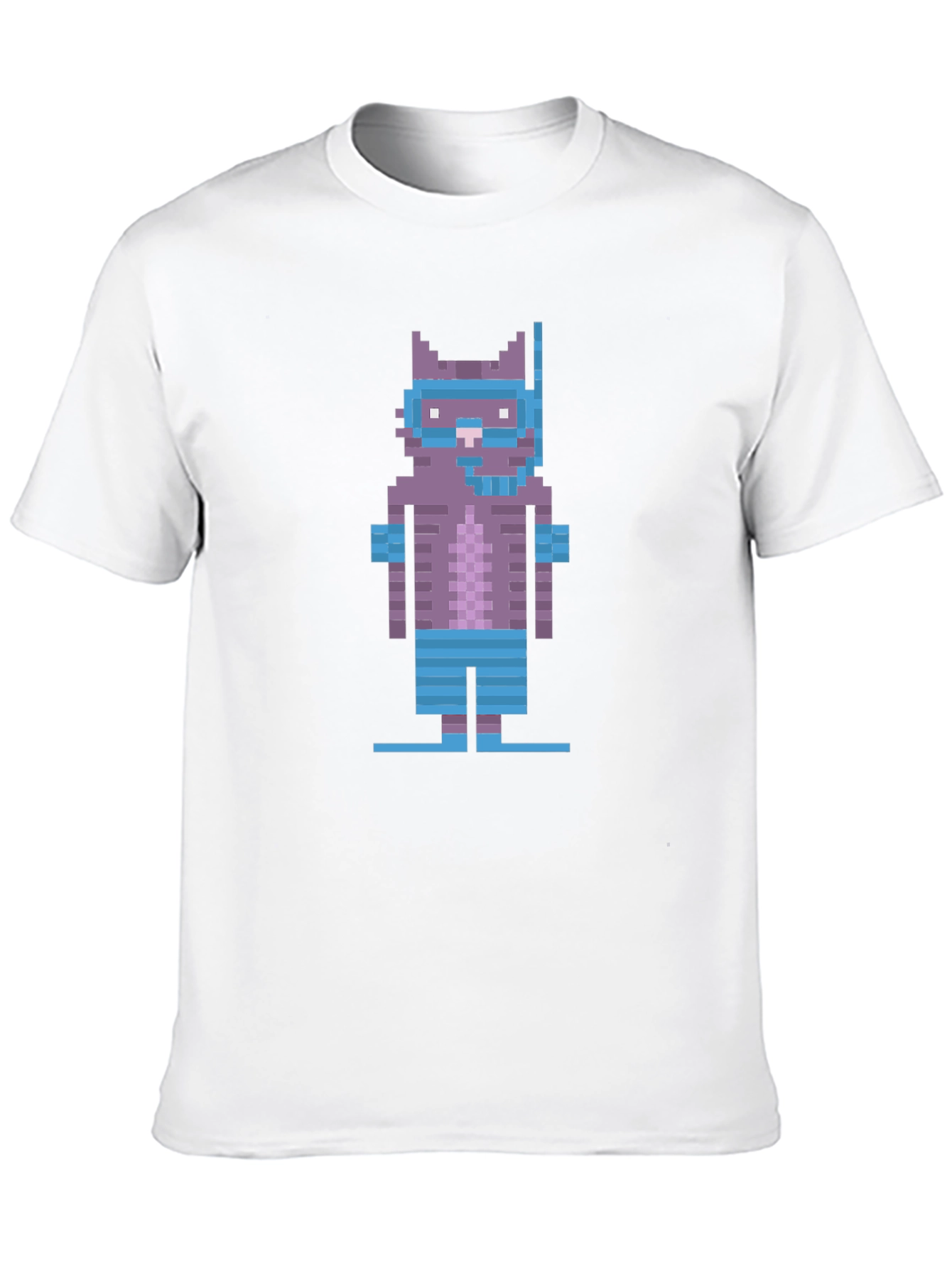 Pixel Cat Snorkel T-Shirt - Retro Gaming Style