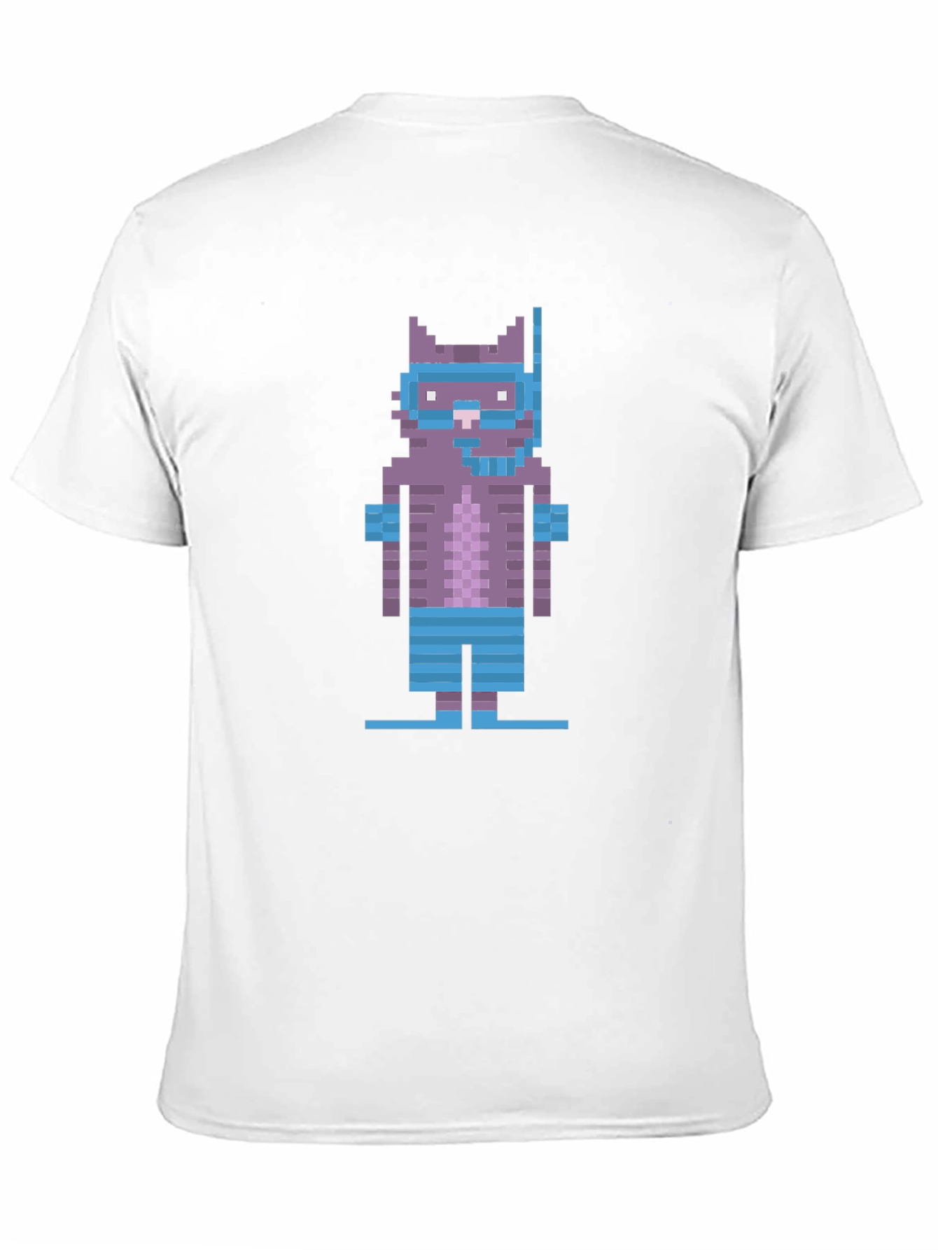 Pixel Cat Snorkel T-Shirt - Retro Gaming Style