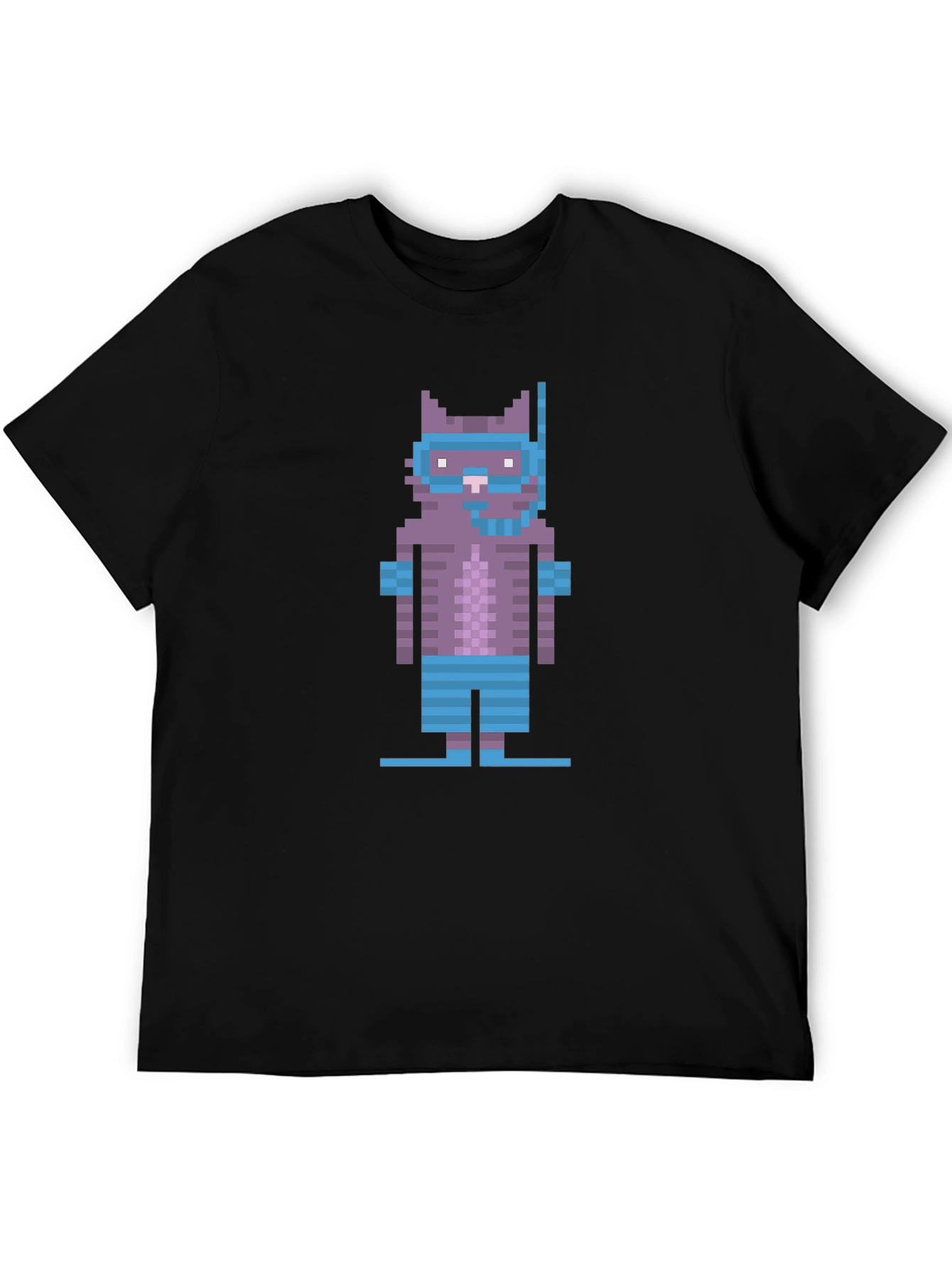Pixel Cat Snorkel T-Shirt - Retro Gaming Style