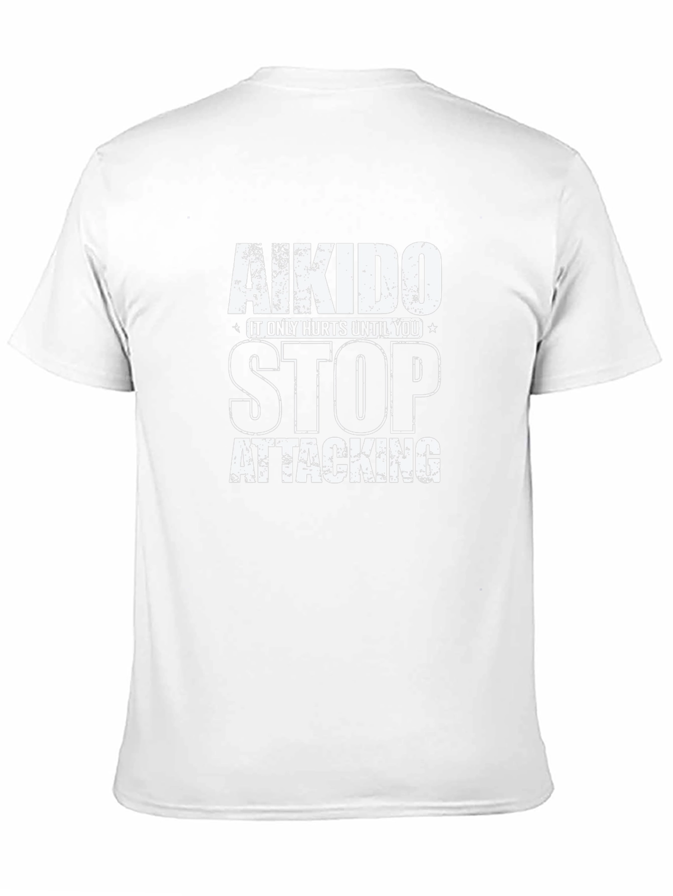 Aikido Stop Attacking Graphic Tee - Martial Arts Shirt