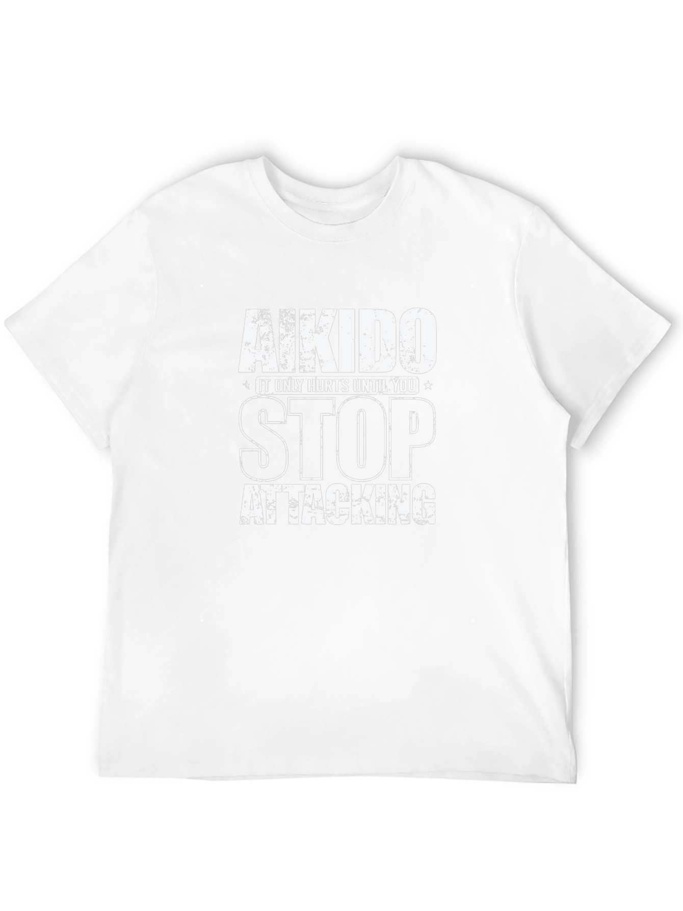 Aikido Stop Attacking Graphic Tee - Martial Arts Shirt