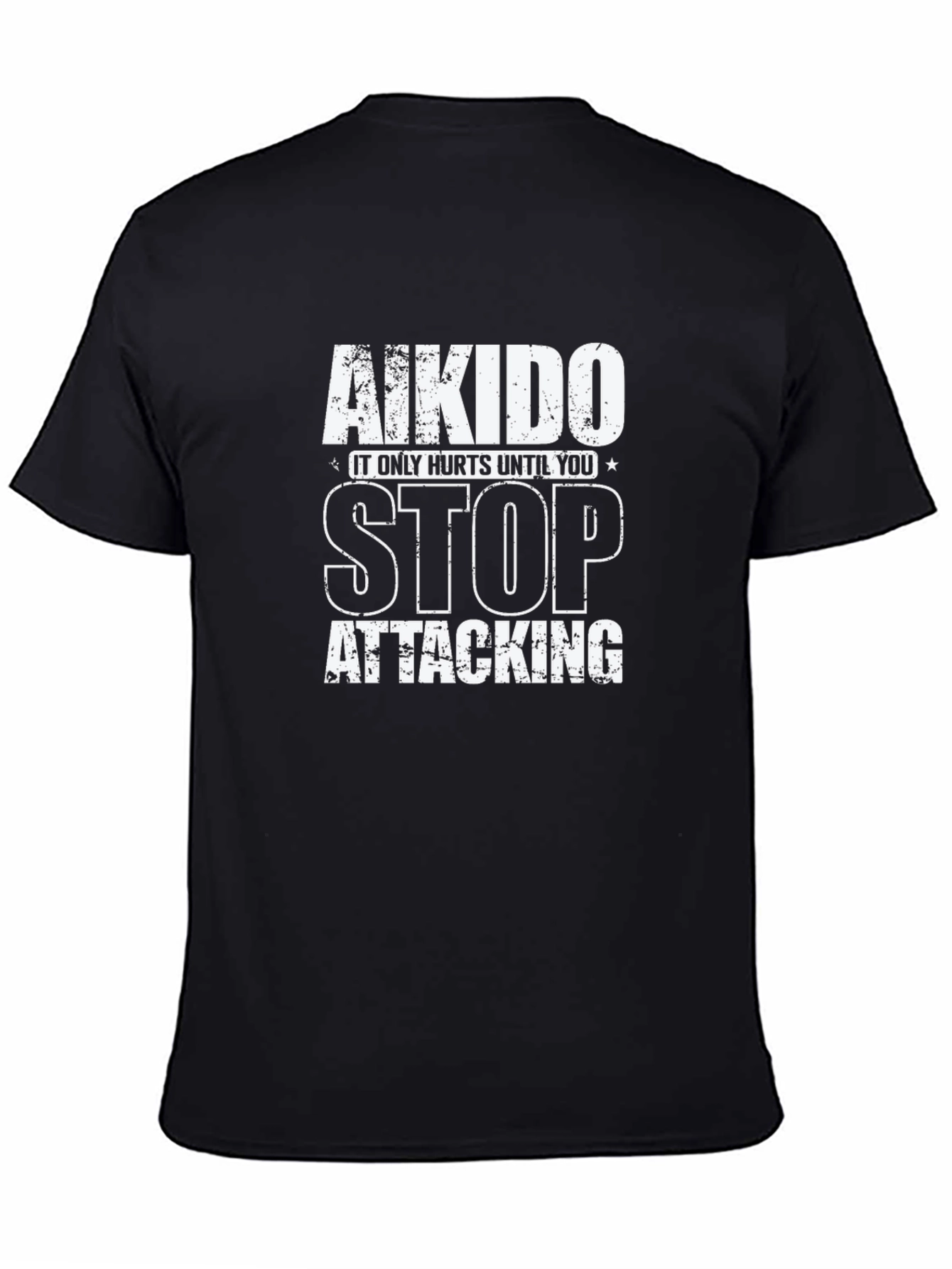 Aikido Stop Attacking Graphic Tee - Martial Arts Shirt