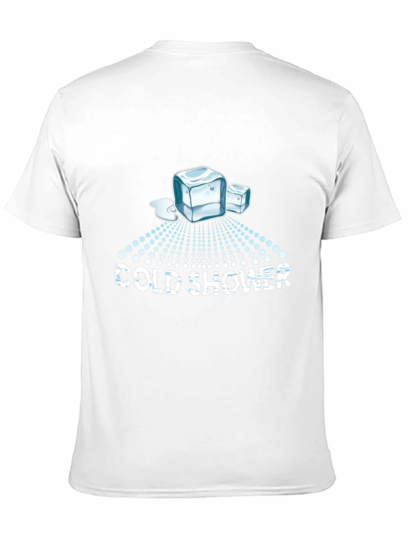 Cold Shower Graphic T-Shirt - Cool Ice Cube Design