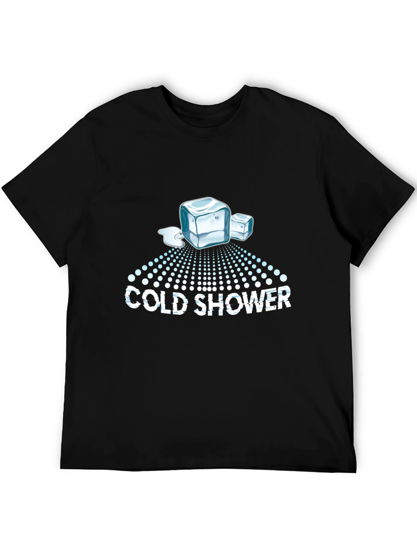 Cold Shower Graphic T-Shirt - Cool Ice Cube Design
