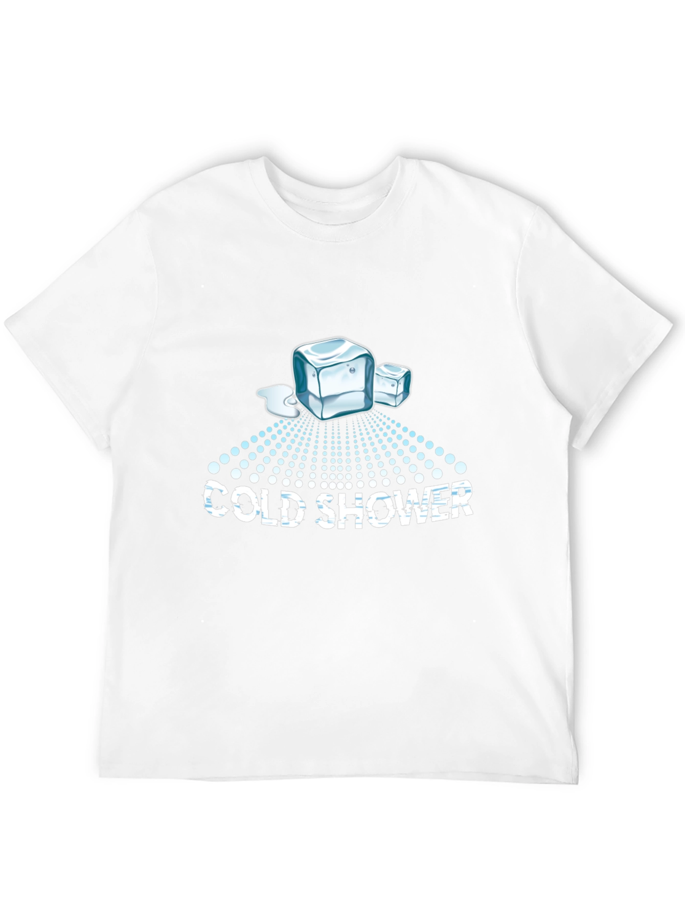 Cold Shower Graphic T-Shirt - Cool Ice Cube Design