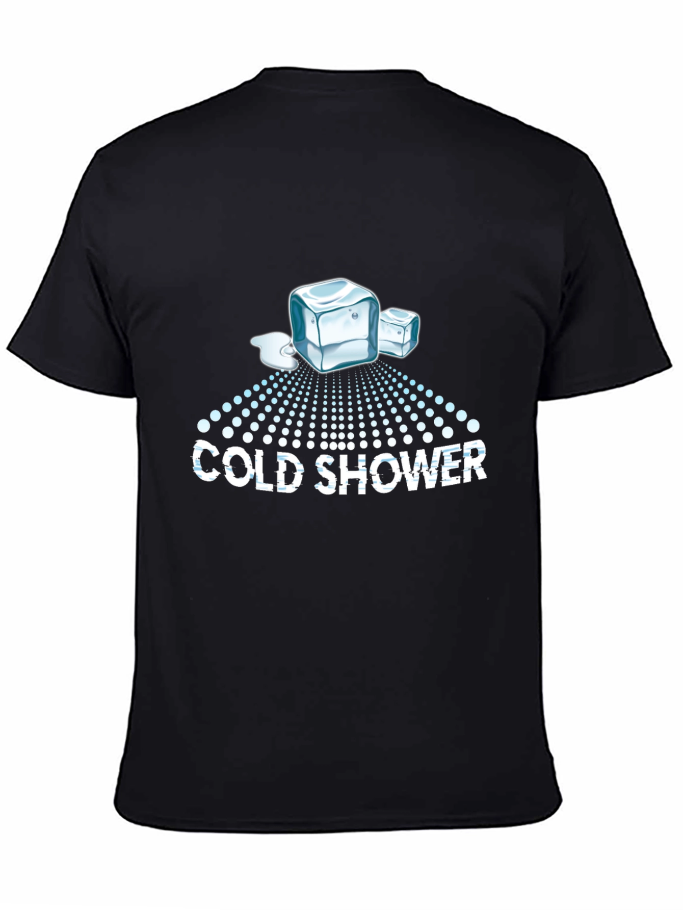 Cold Shower Graphic T-Shirt - Cool Ice Cube Design