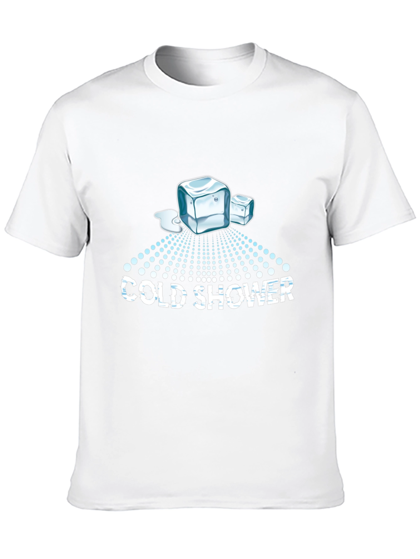 Cold Shower Graphic T-Shirt - Cool Ice Cube Design