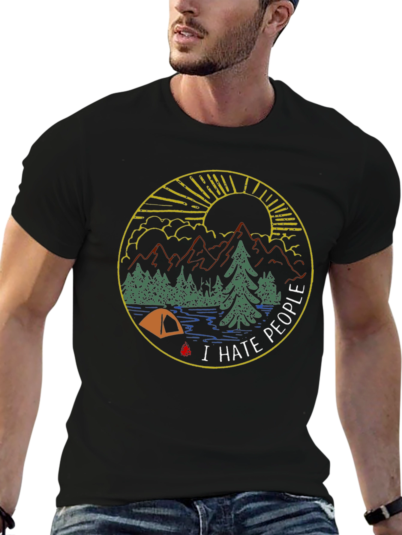 I Hate People Camping Graphic Tee
