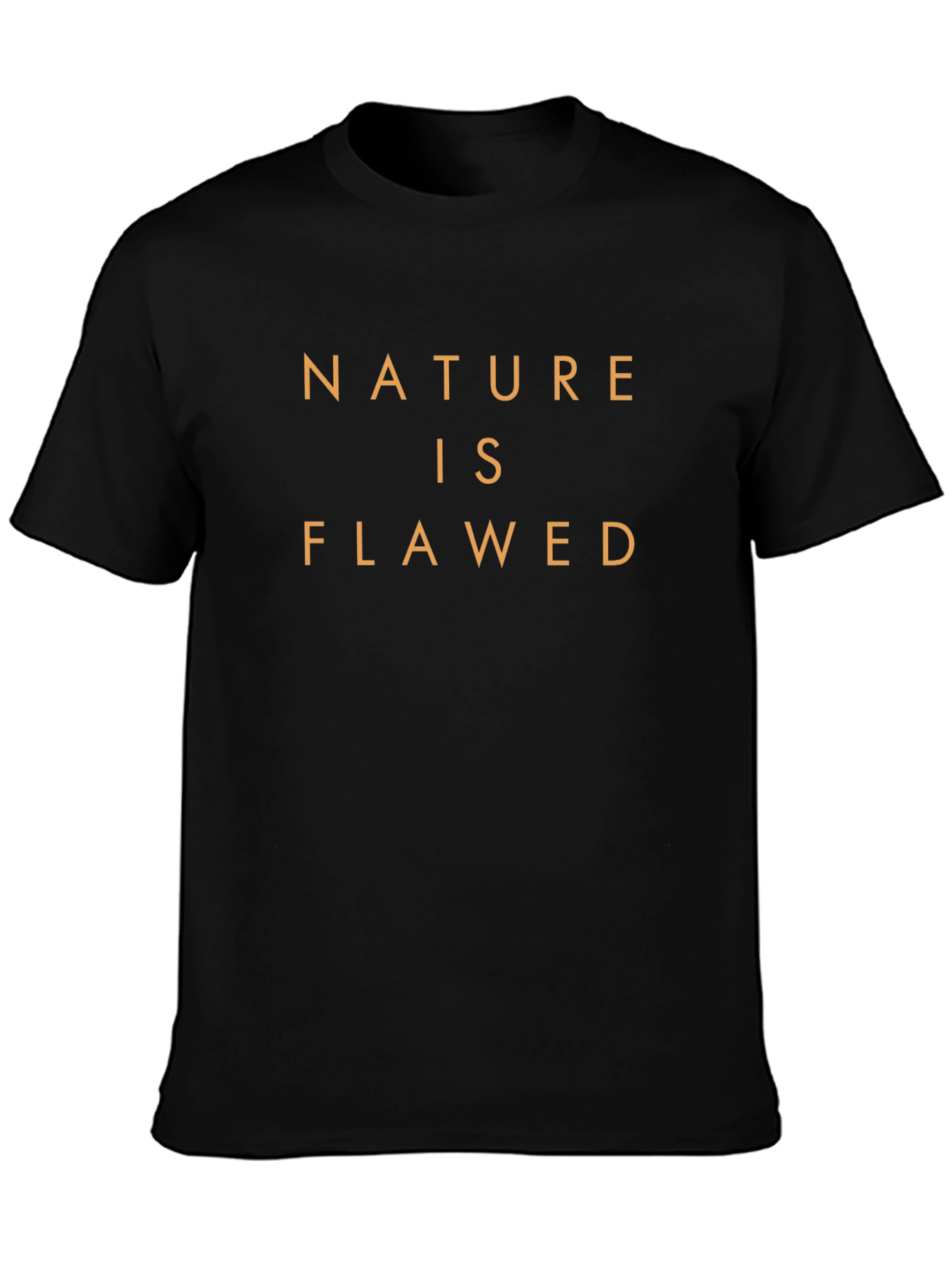 Nature is Flawed Black T-Shirt - Menswear