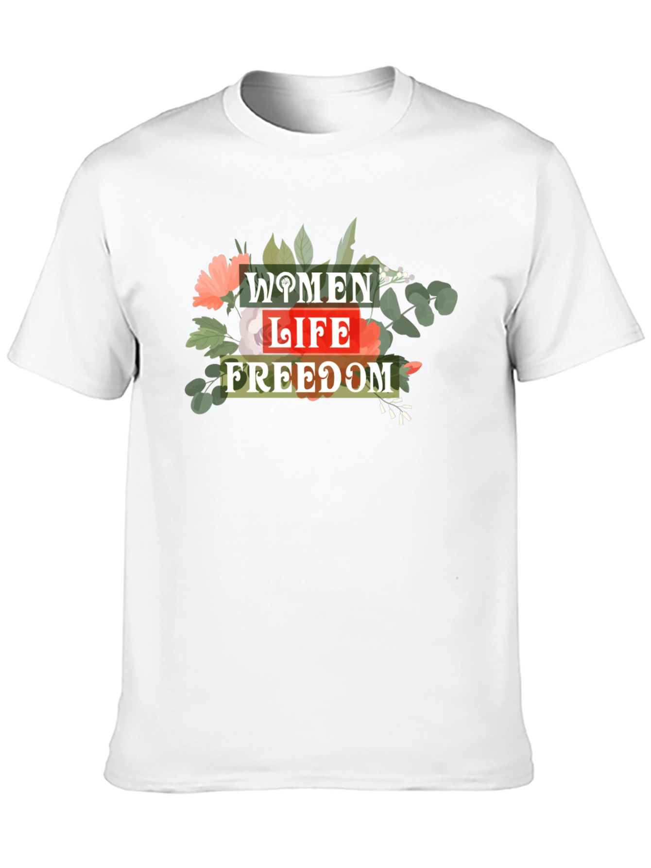 Women Life Freedom Graphic Tee - Black