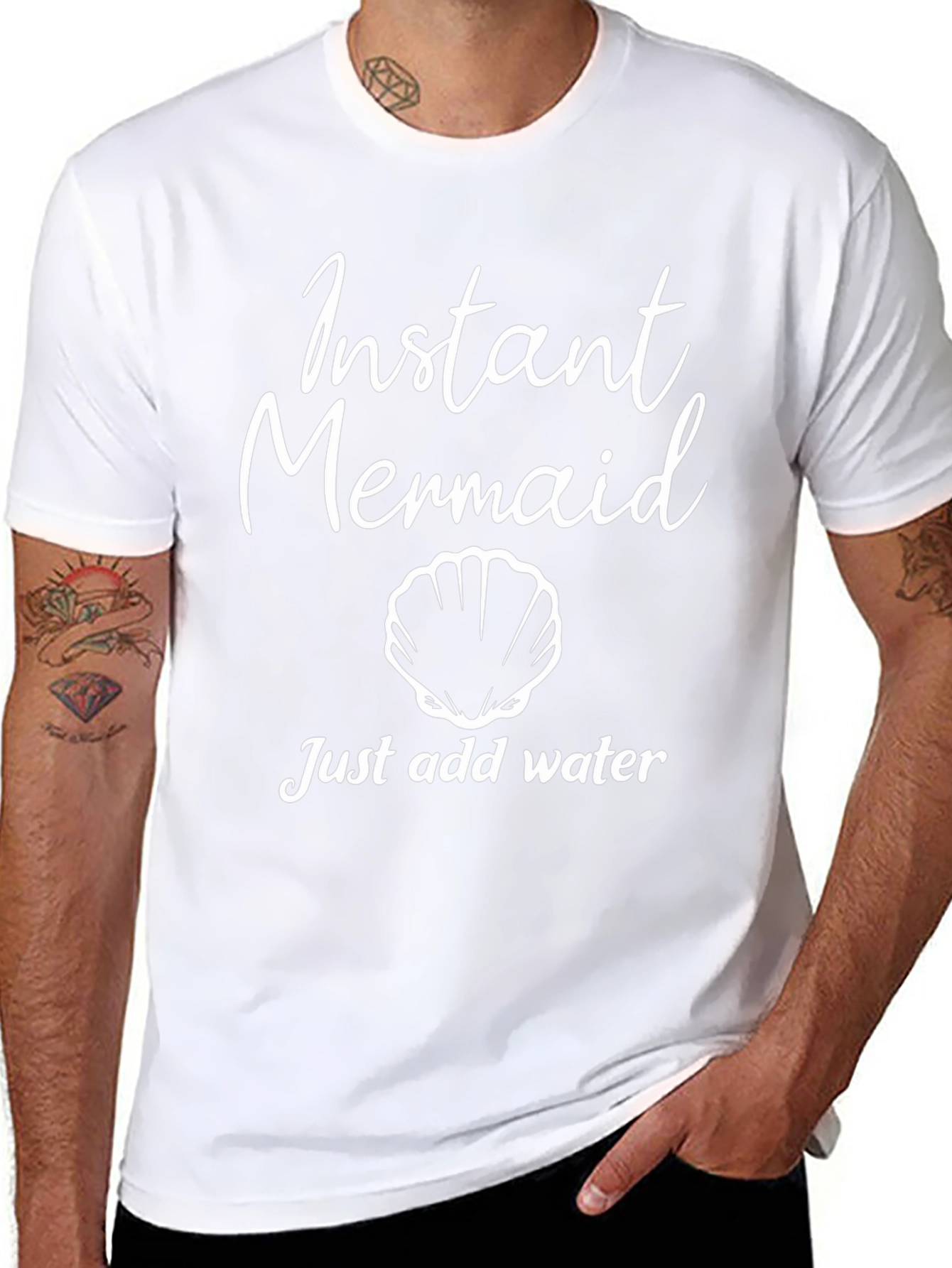Instant Mermaid T-Shirt - Funny Graphic Tee