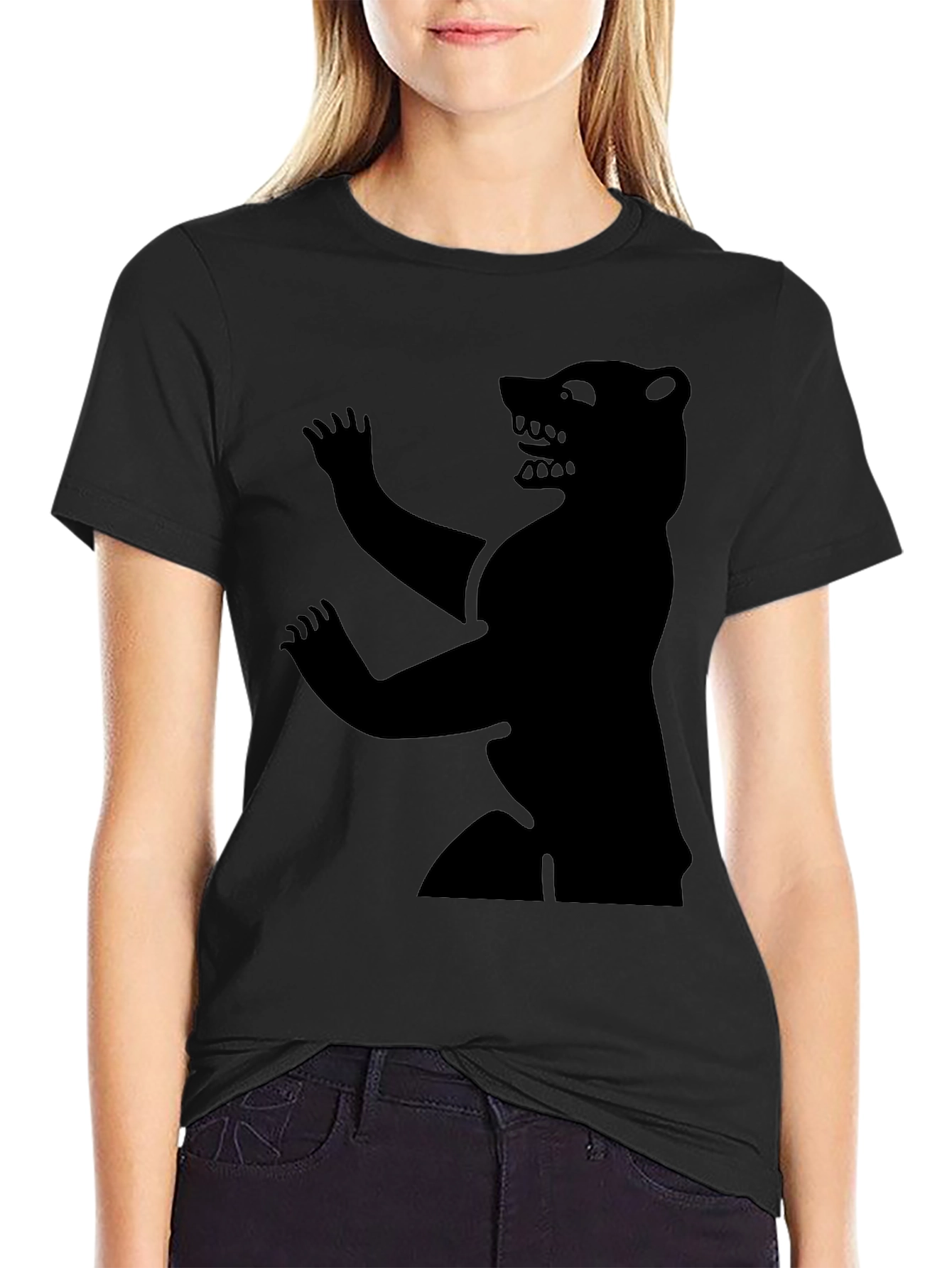 Mens Black Bear Graphic Tee