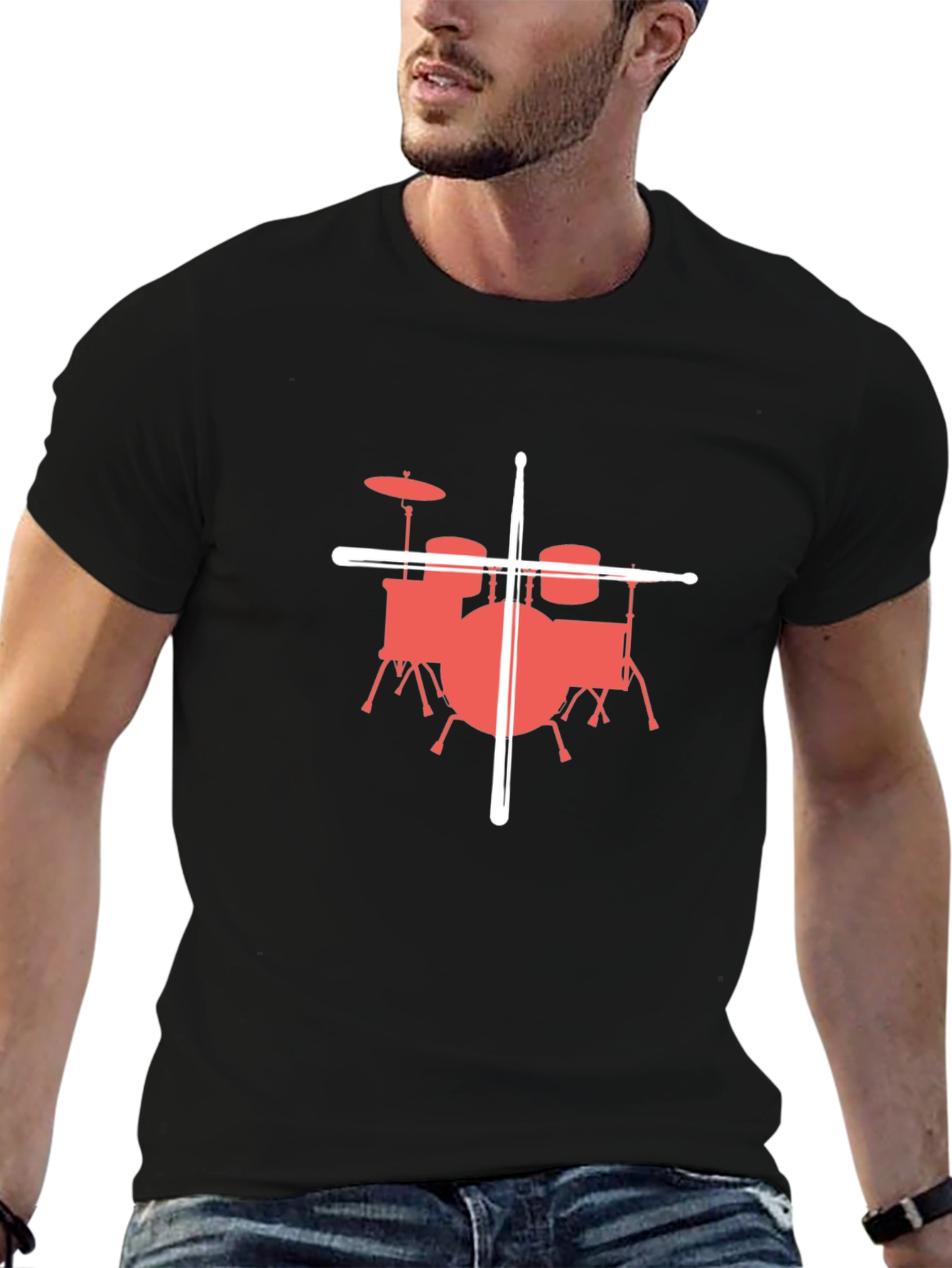 Drum Kit Graphic Tee - Musician Style