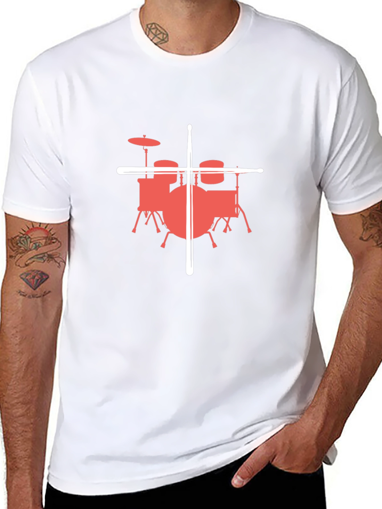 Drum Kit Graphic Tee - Musician Style