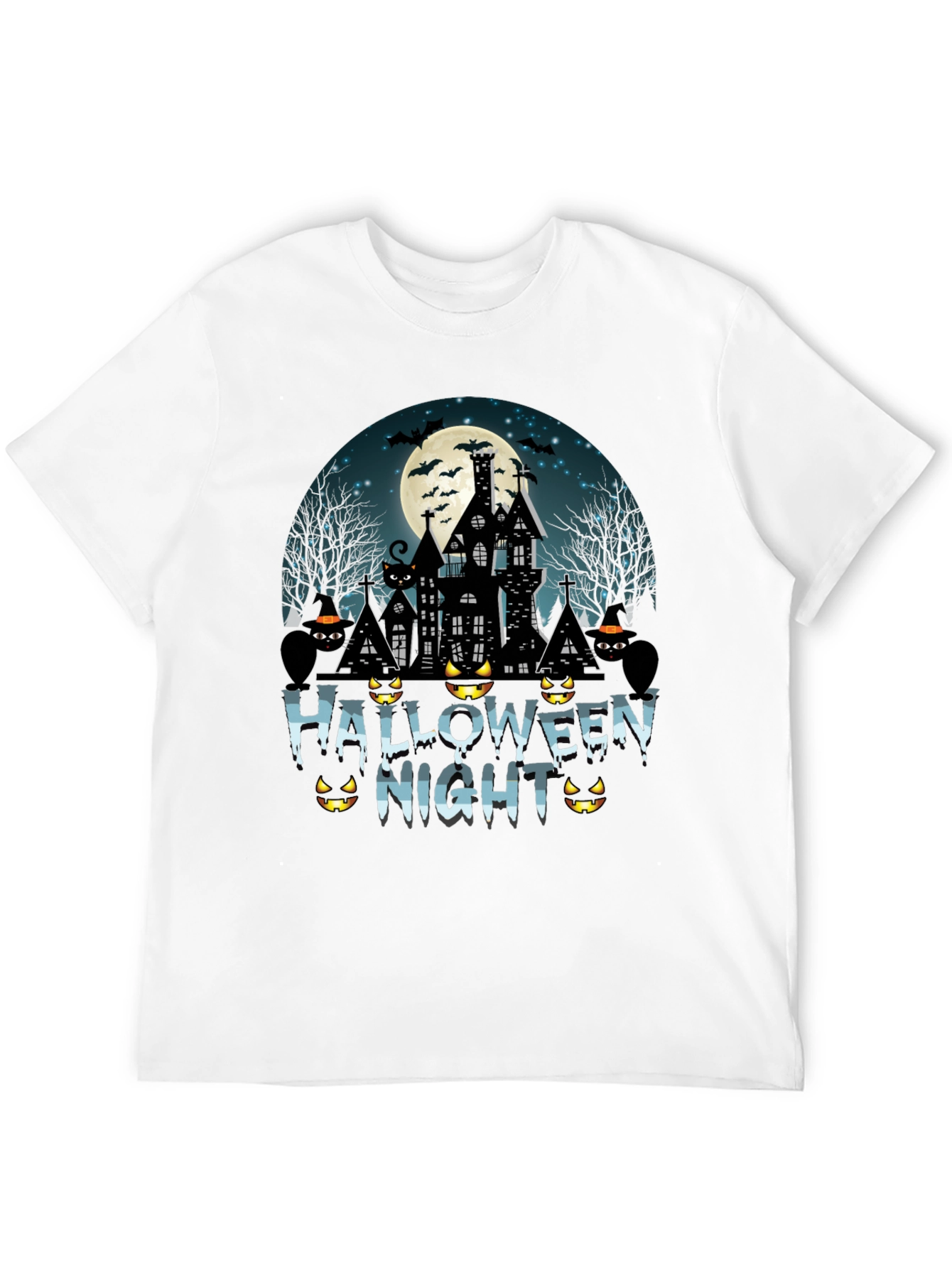 Halloween Night T-Shirt - Spooky Black Tee