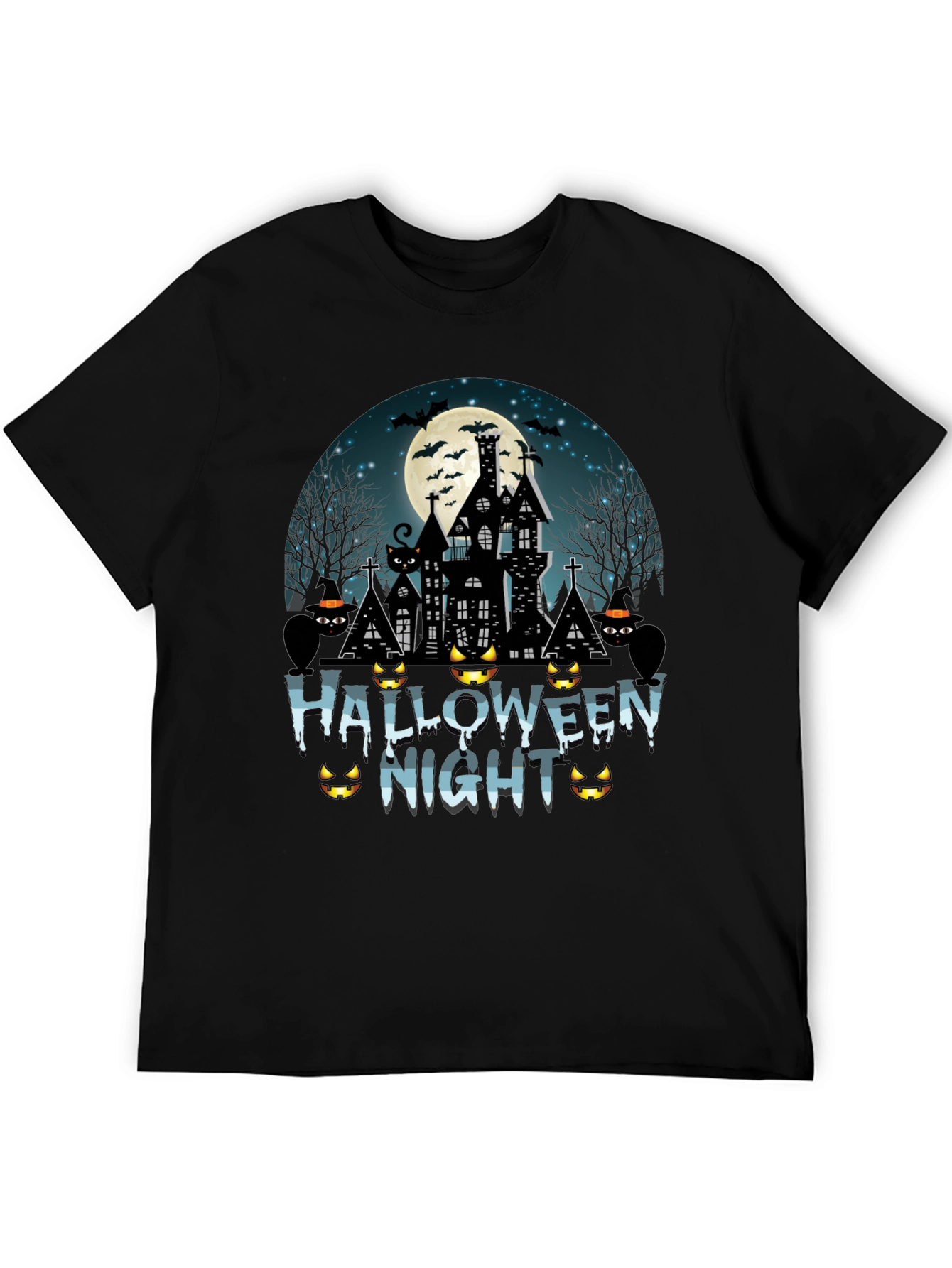 Halloween Night T-Shirt - Spooky Black Tee