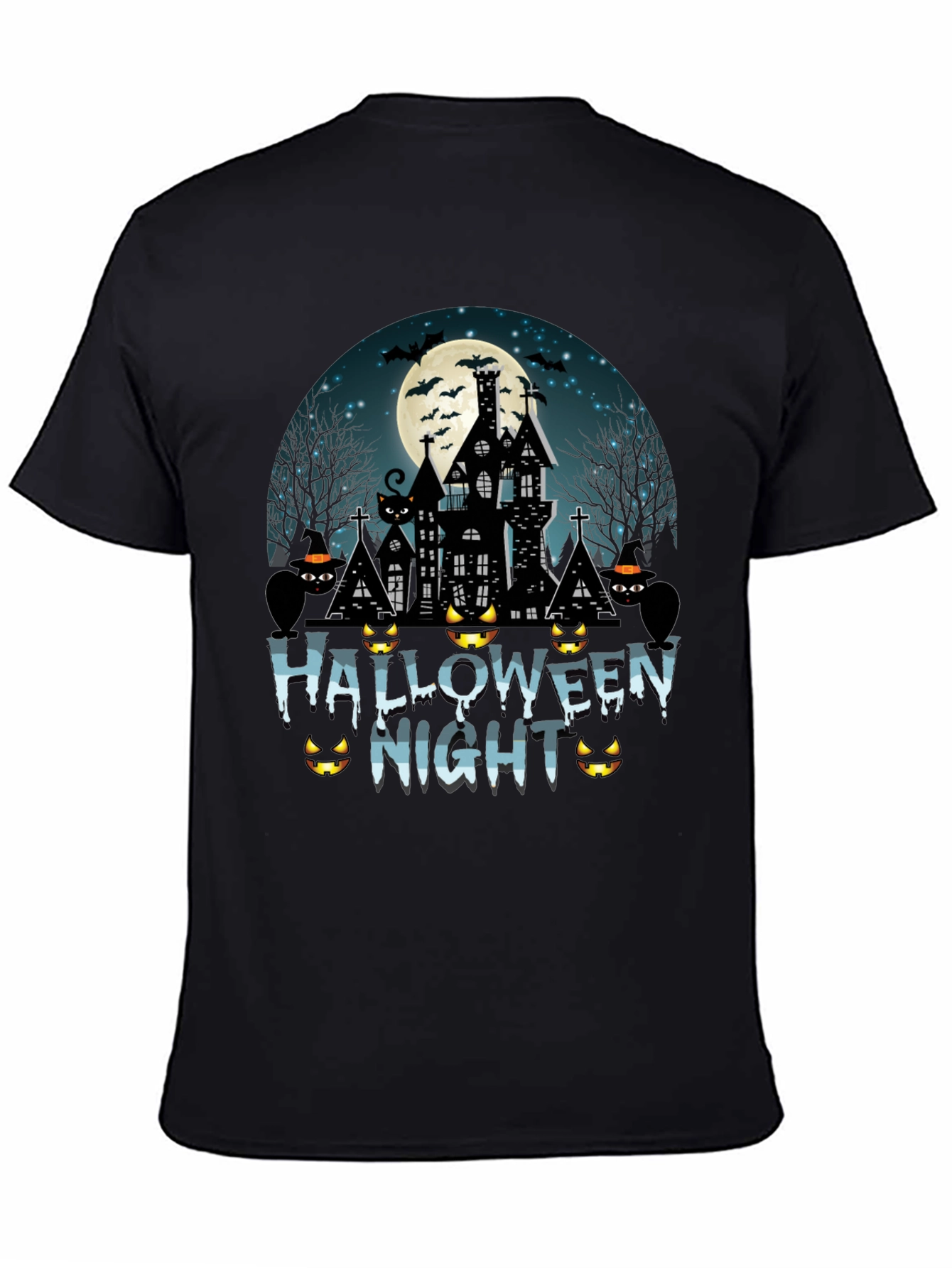 Halloween Night T-Shirt - Spooky Black Tee