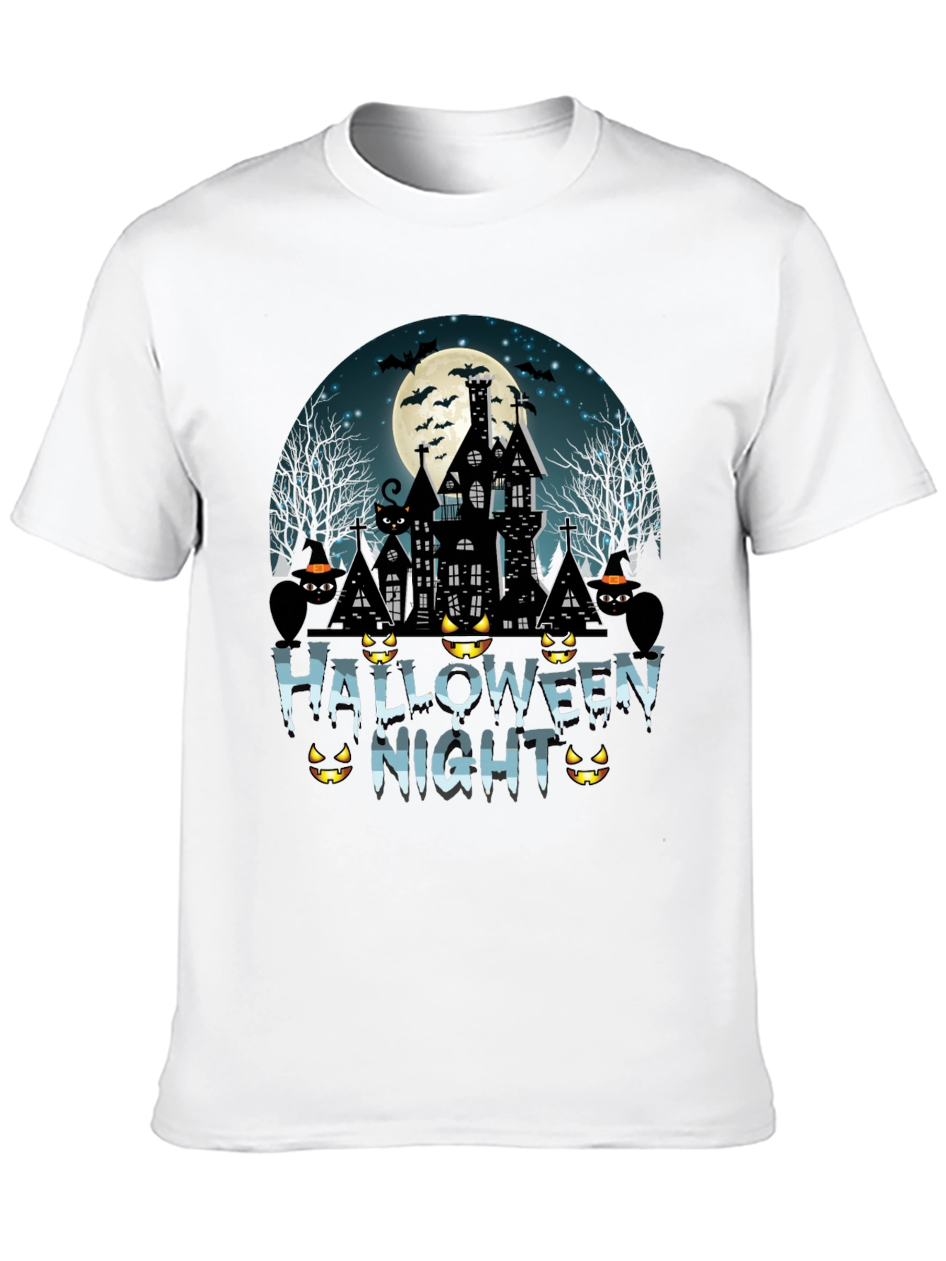 Halloween Night T-Shirt - Spooky Black Tee