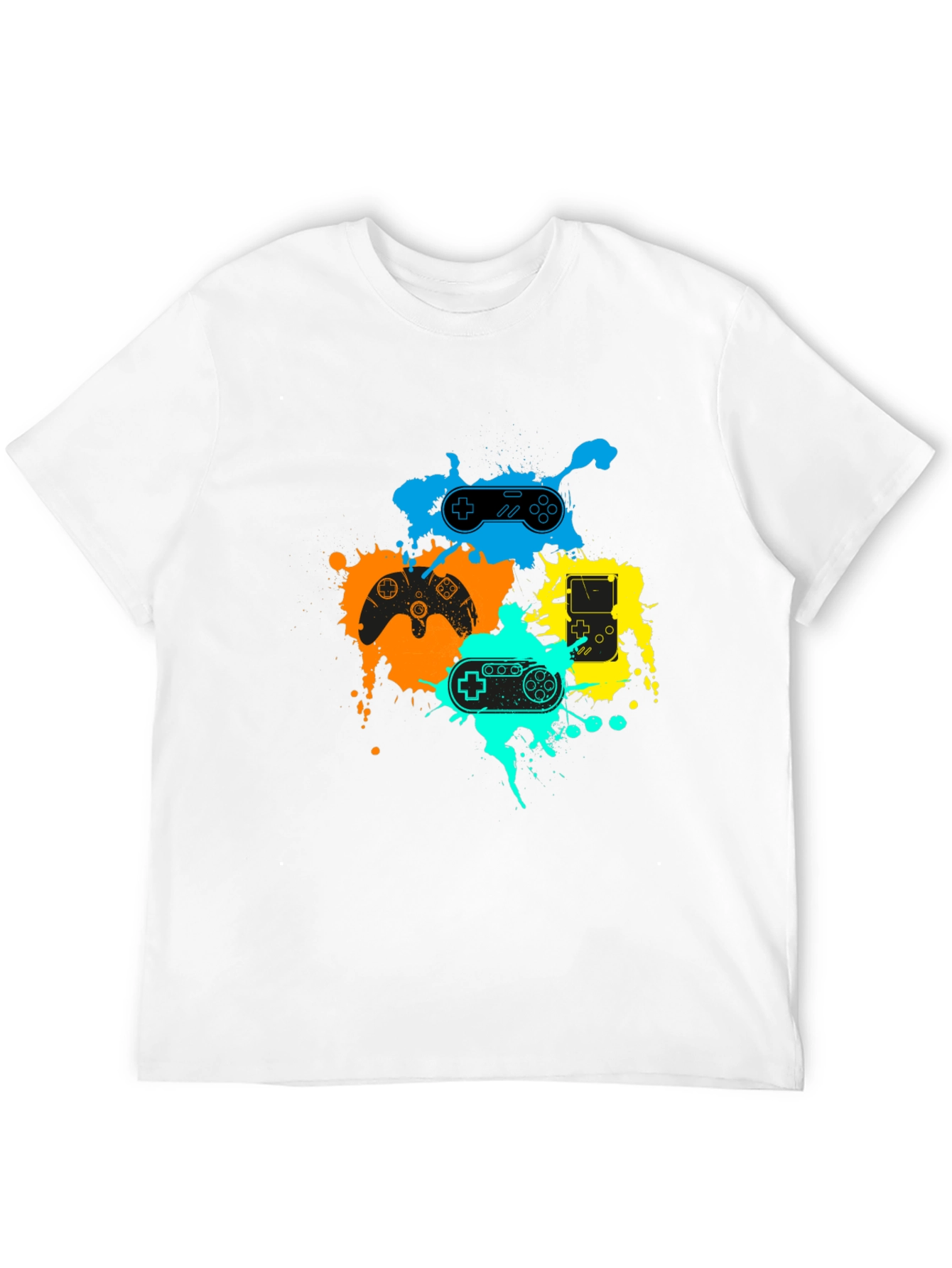 Gaming Controller Graphic T-Shirt - Black