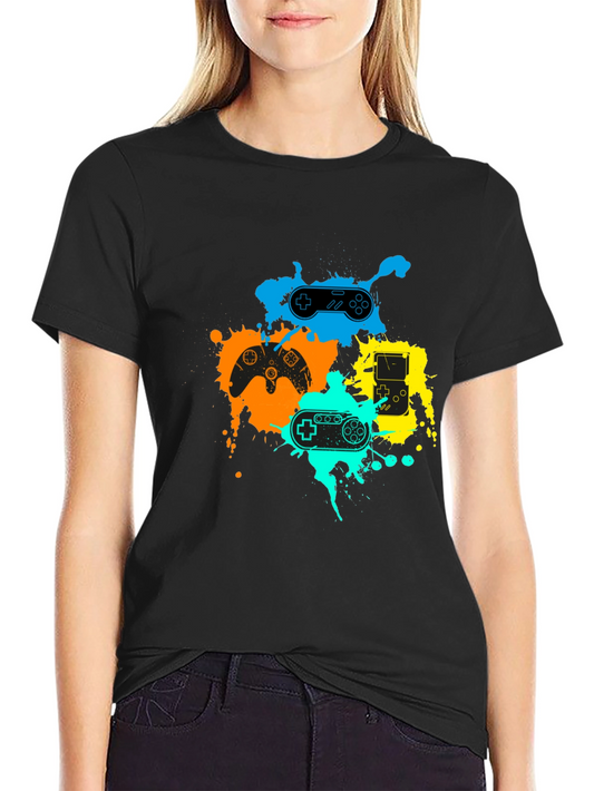 Gaming Controller Graphic T-Shirt - Black