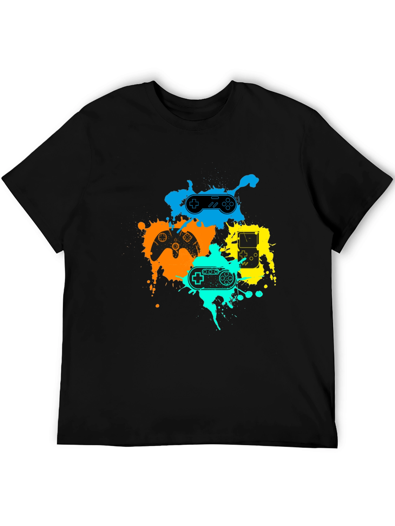 Gaming Controller Graphic T-Shirt - Black