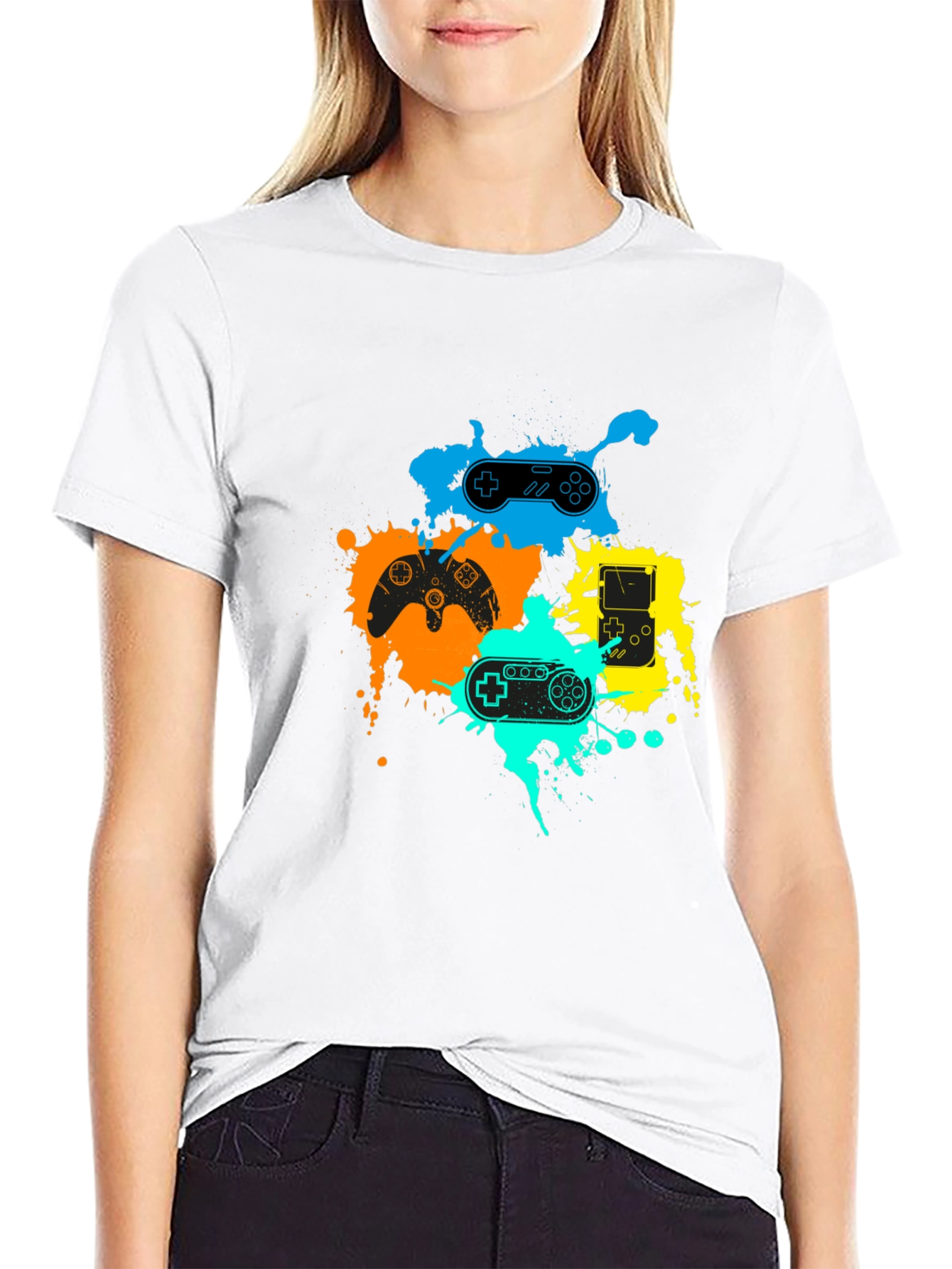 Gaming Controller Graphic T-Shirt - Black