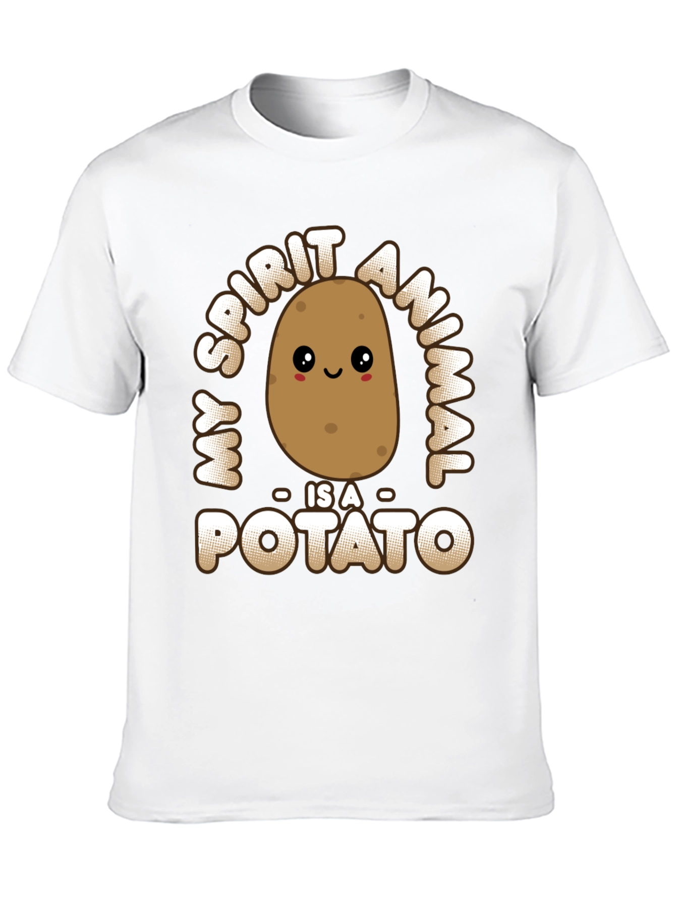 My Spirit Animal Is A Potato Funny Graphic Tee