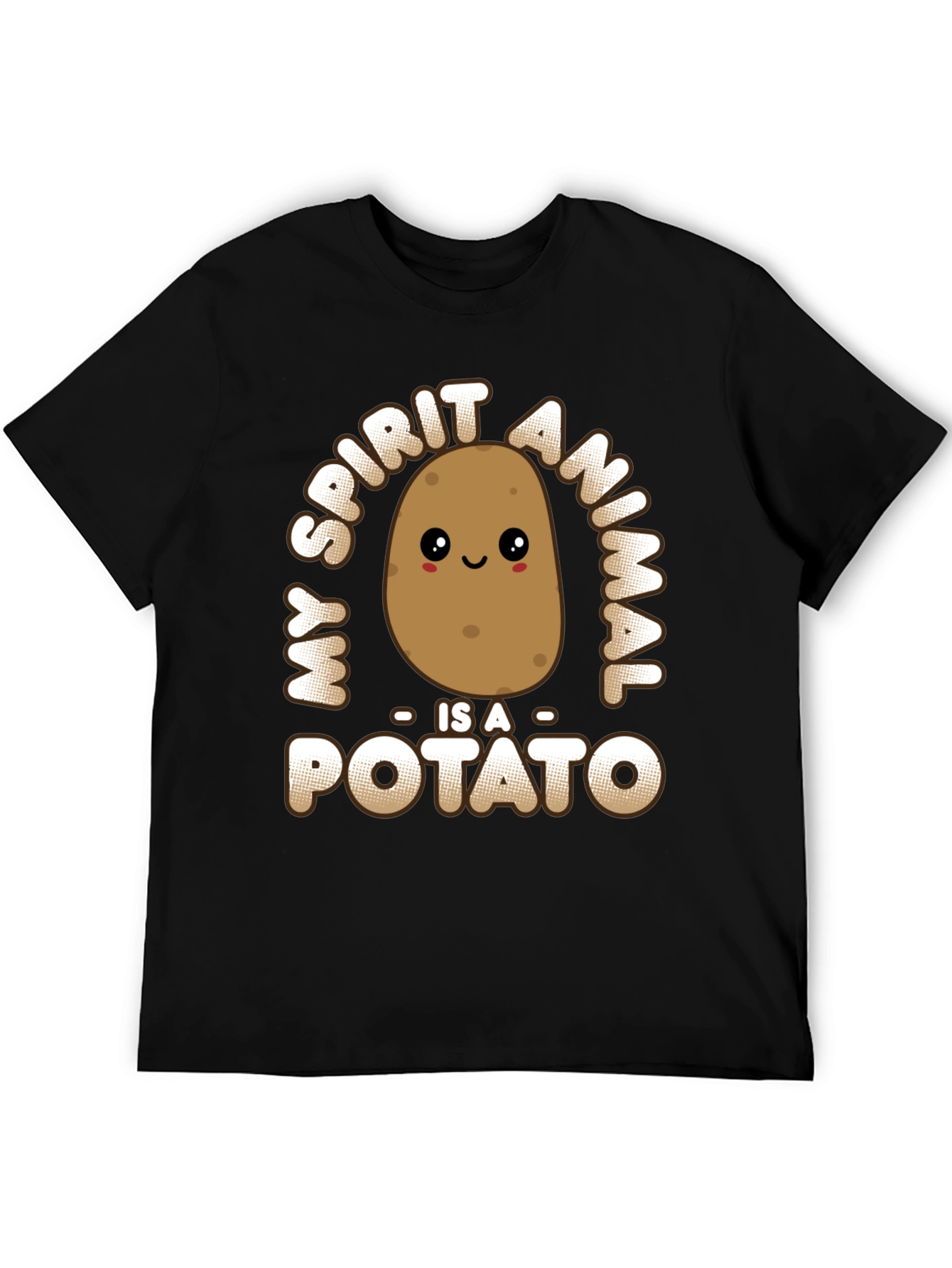 My Spirit Animal Is A Potato Funny Graphic Tee