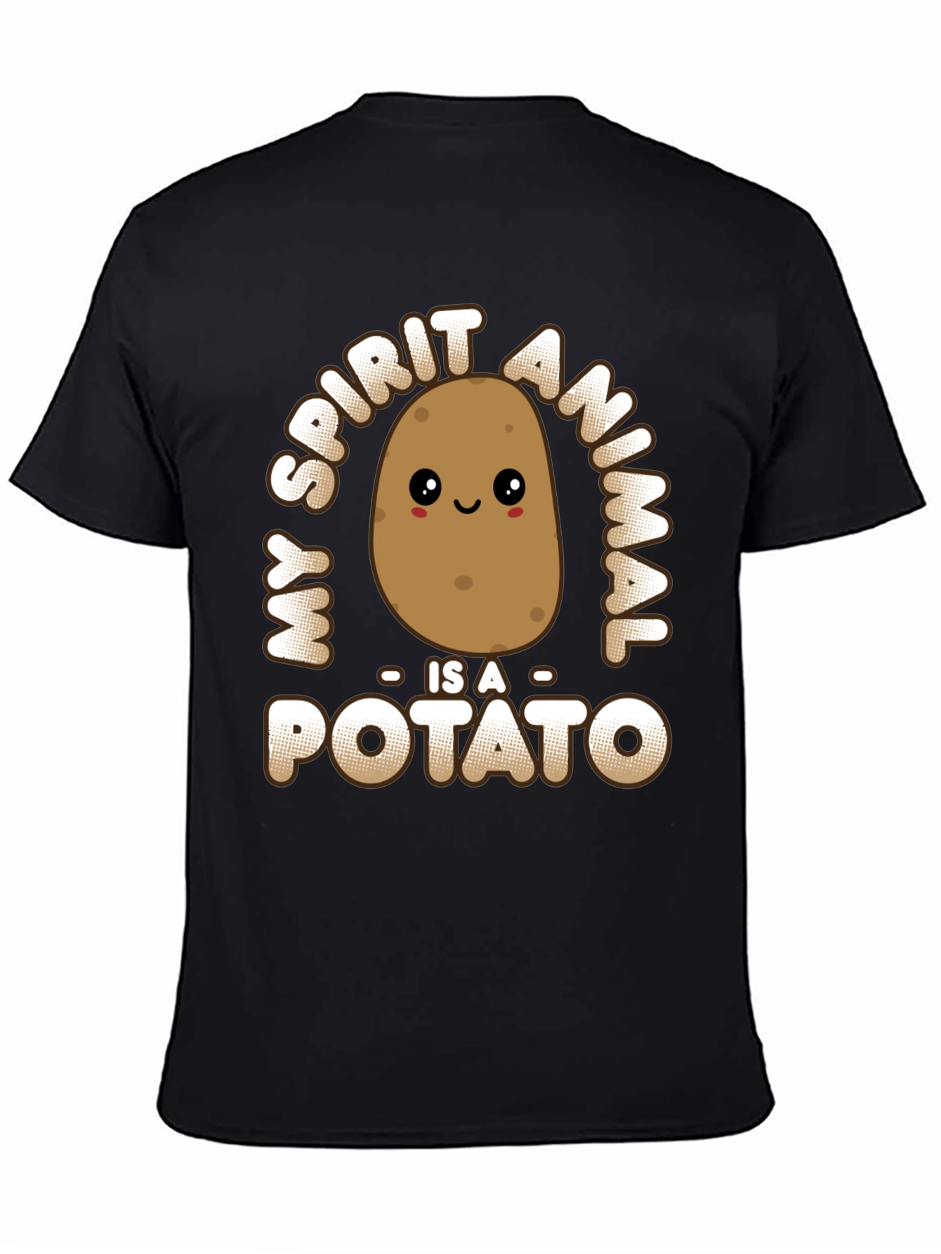 My Spirit Animal Is A Potato Funny Graphic Tee