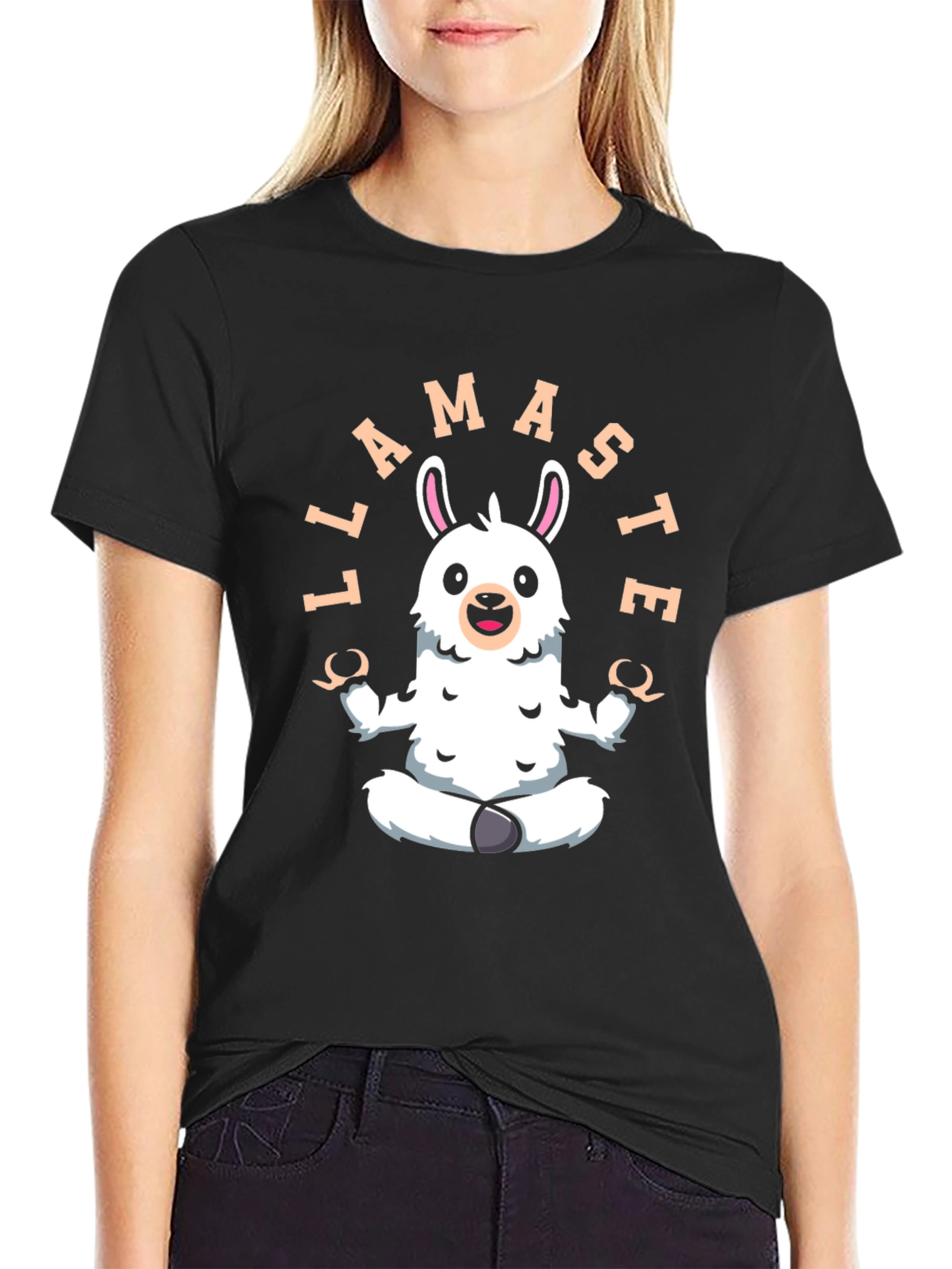 Llamaste Yoga T-Shirt - Mens Black Graphic Tee