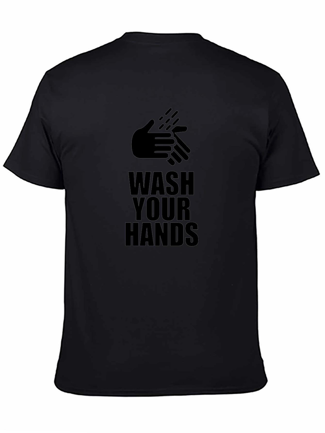 Wash Your Hands Graphic Tee - Black