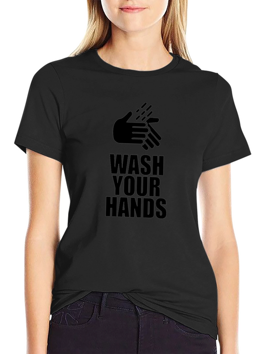 Wash Your Hands Graphic Tee - Black