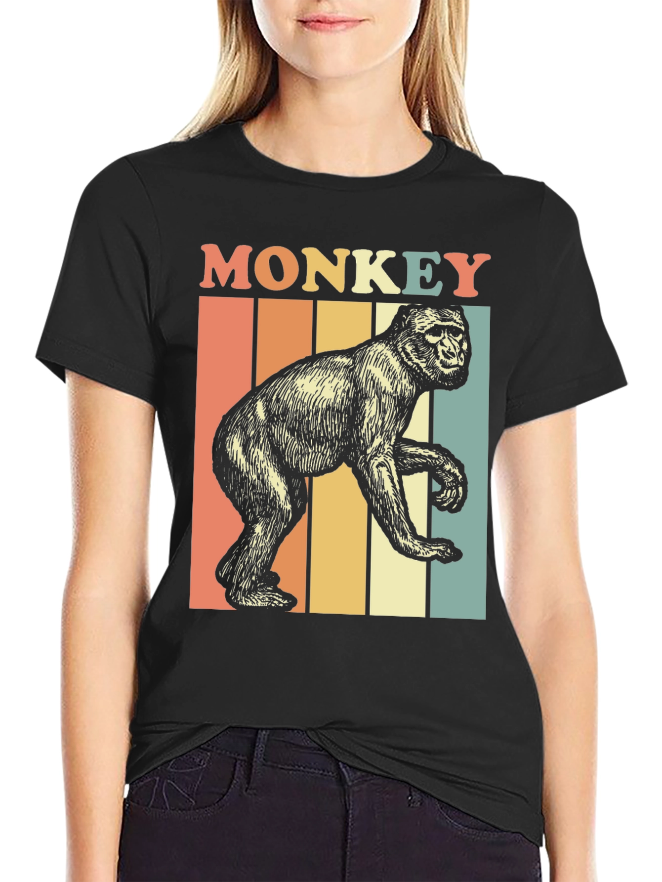 Retro Monkey Graphic T-Shirt