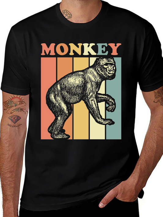 Retro Monkey Graphic T-Shirt