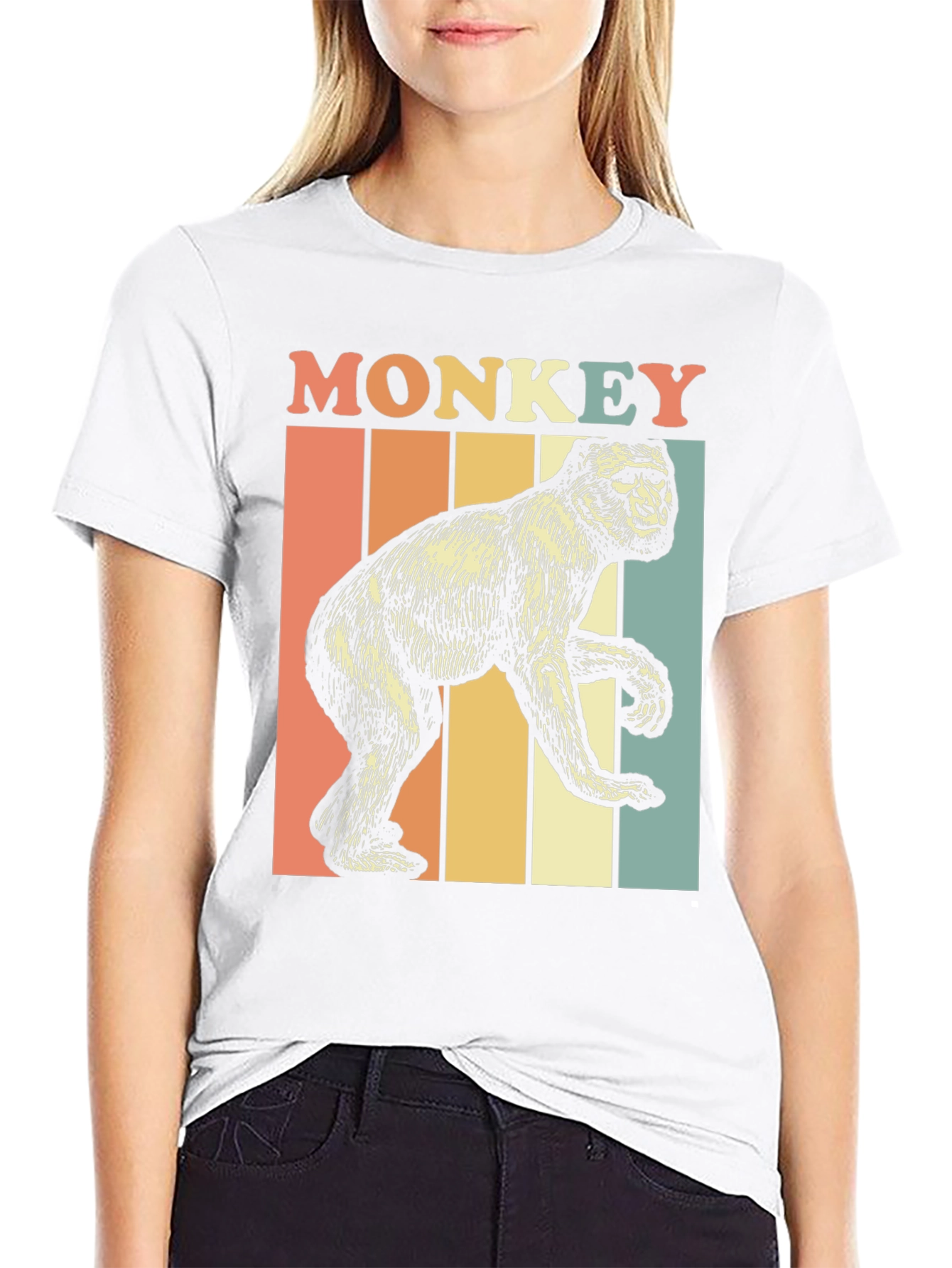 Retro Monkey Graphic T-Shirt