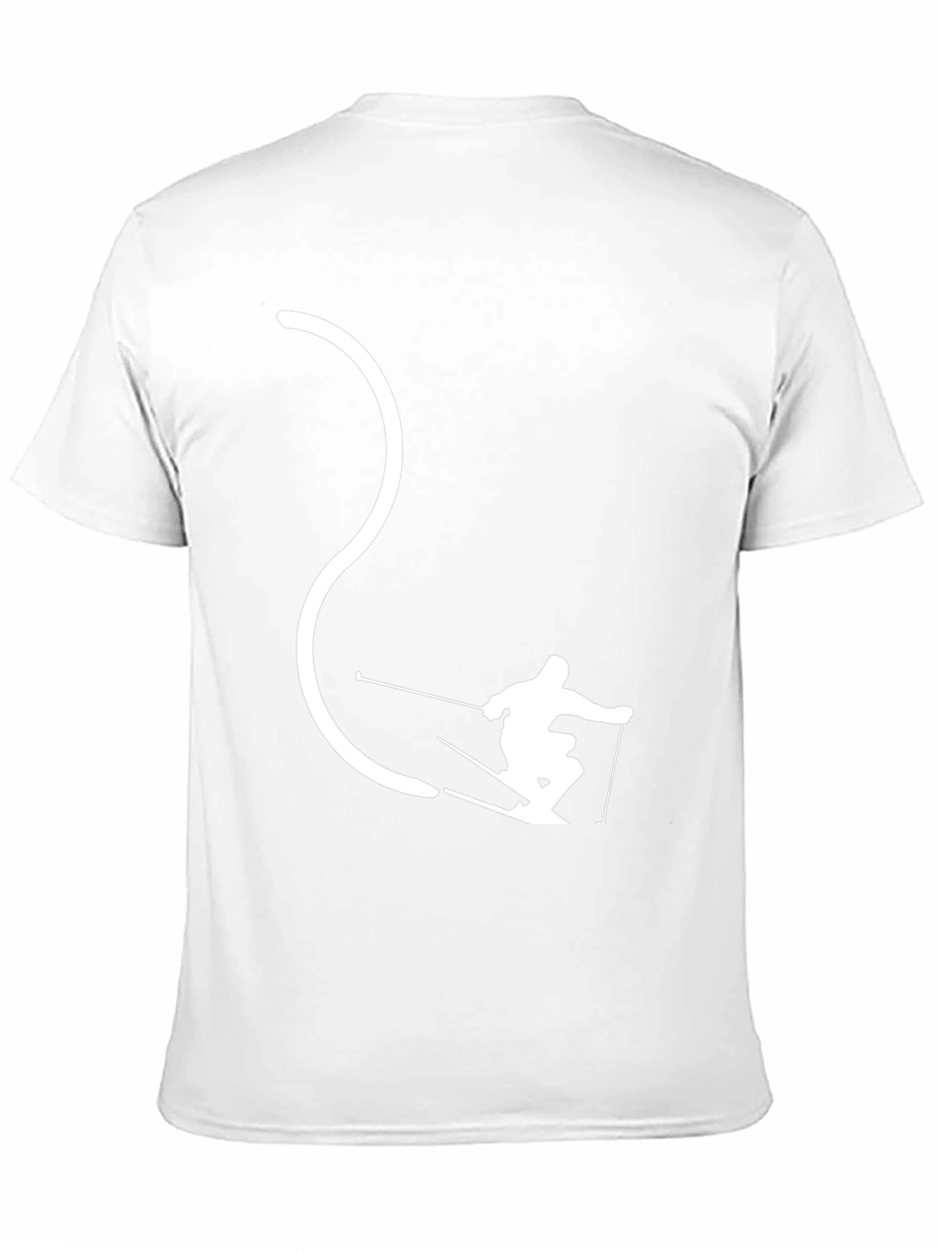 Skier Silhouette Black T-Shirt