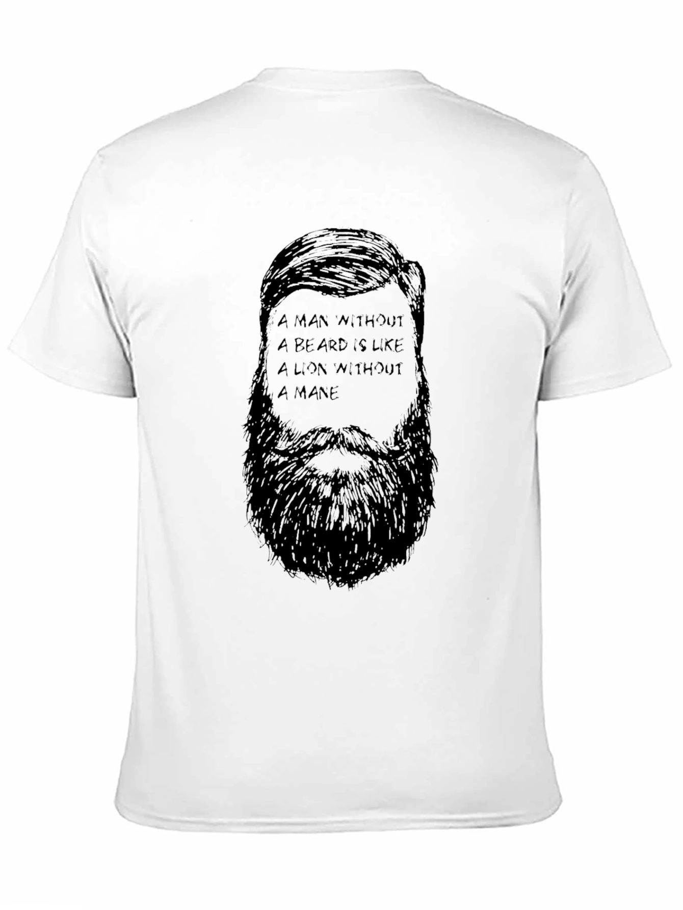 Bearded Man Quote Graphic Tee - Black
