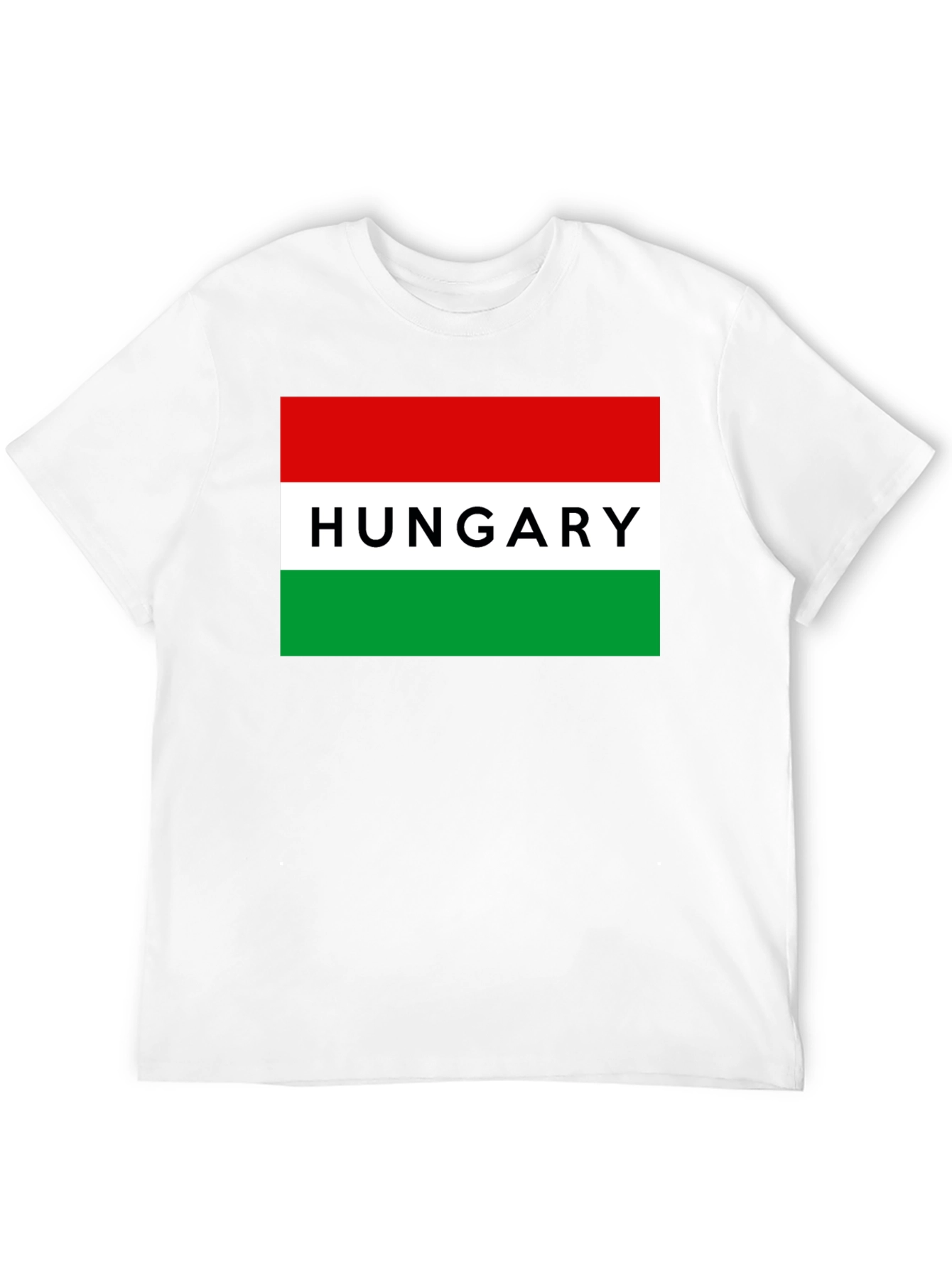 Hungary Flag T-Shirt - Black Cotton Tee