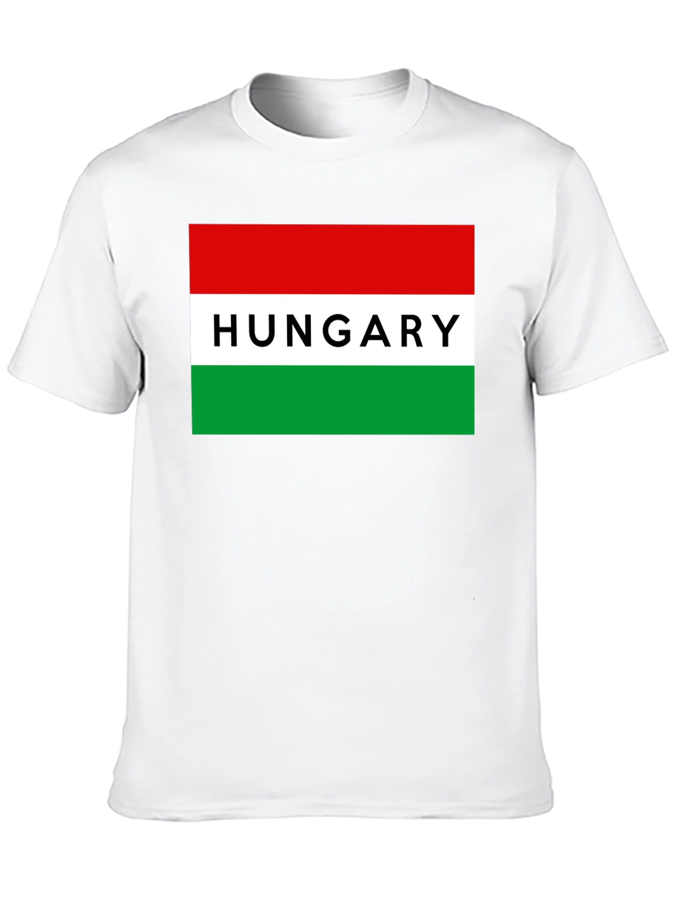 Hungary Flag T-Shirt - Black Cotton Tee