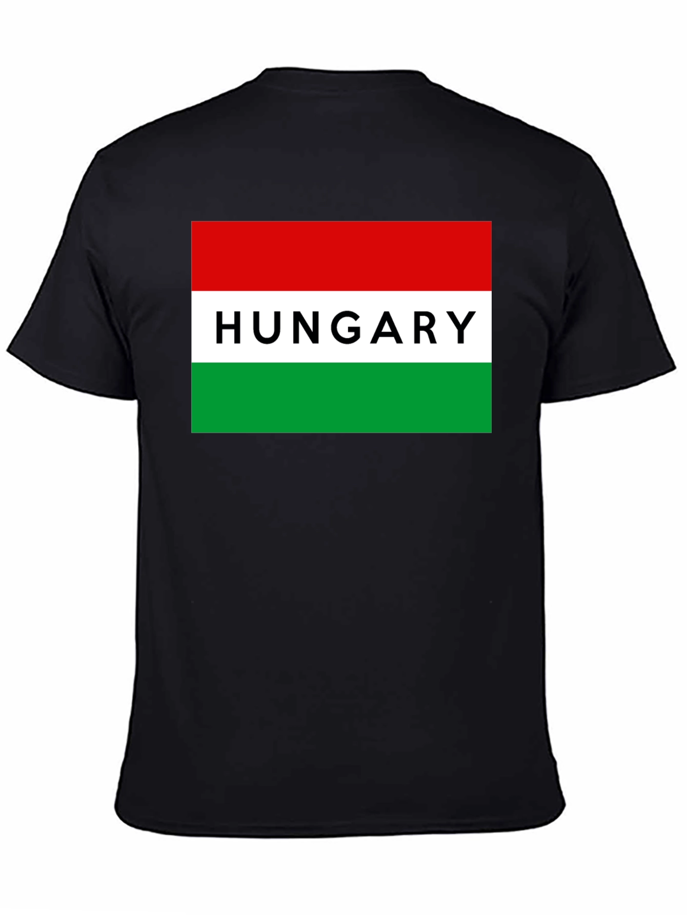 Hungary Flag T-Shirt - Black Cotton Tee