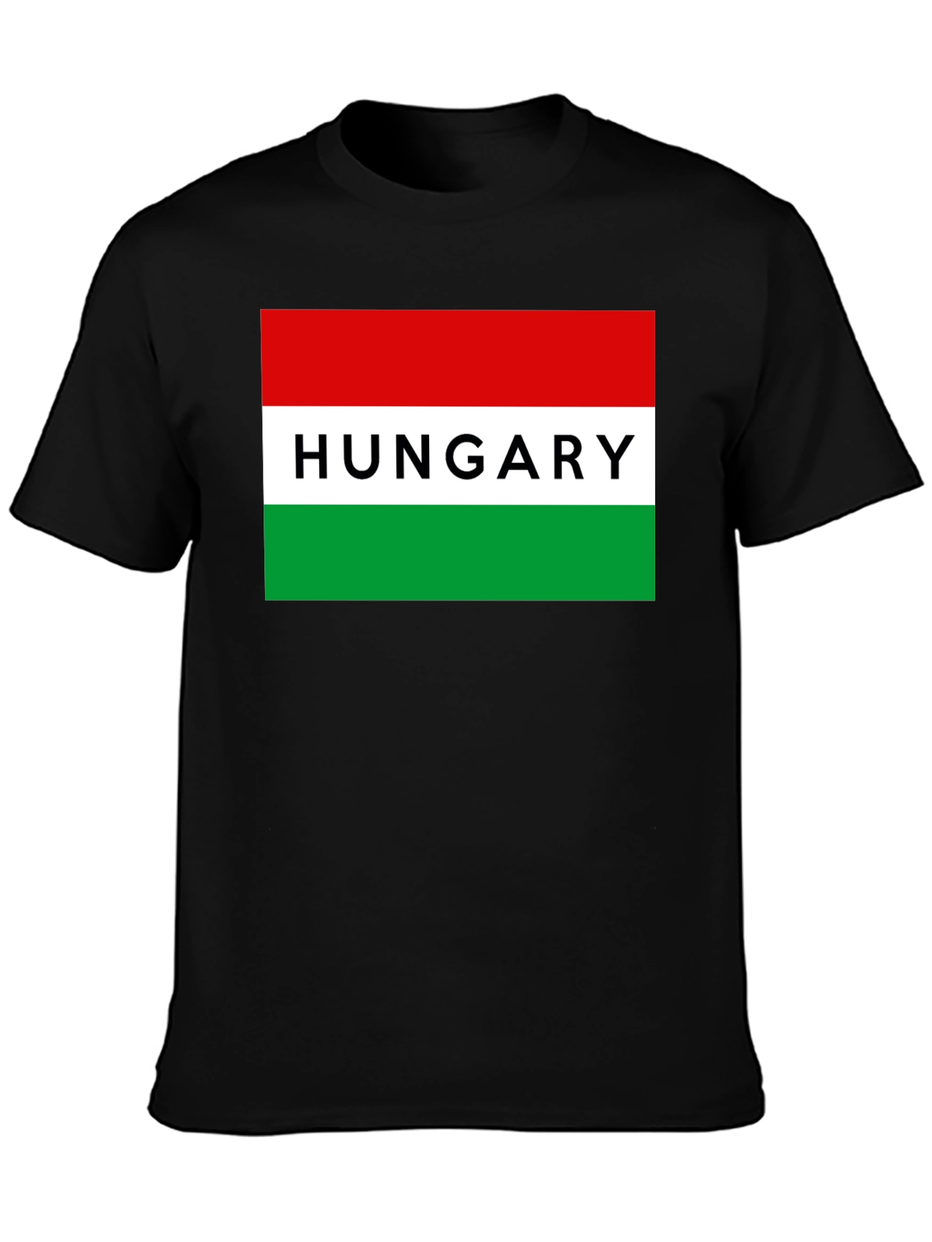 Hungary Flag T-Shirt - Black Cotton Tee