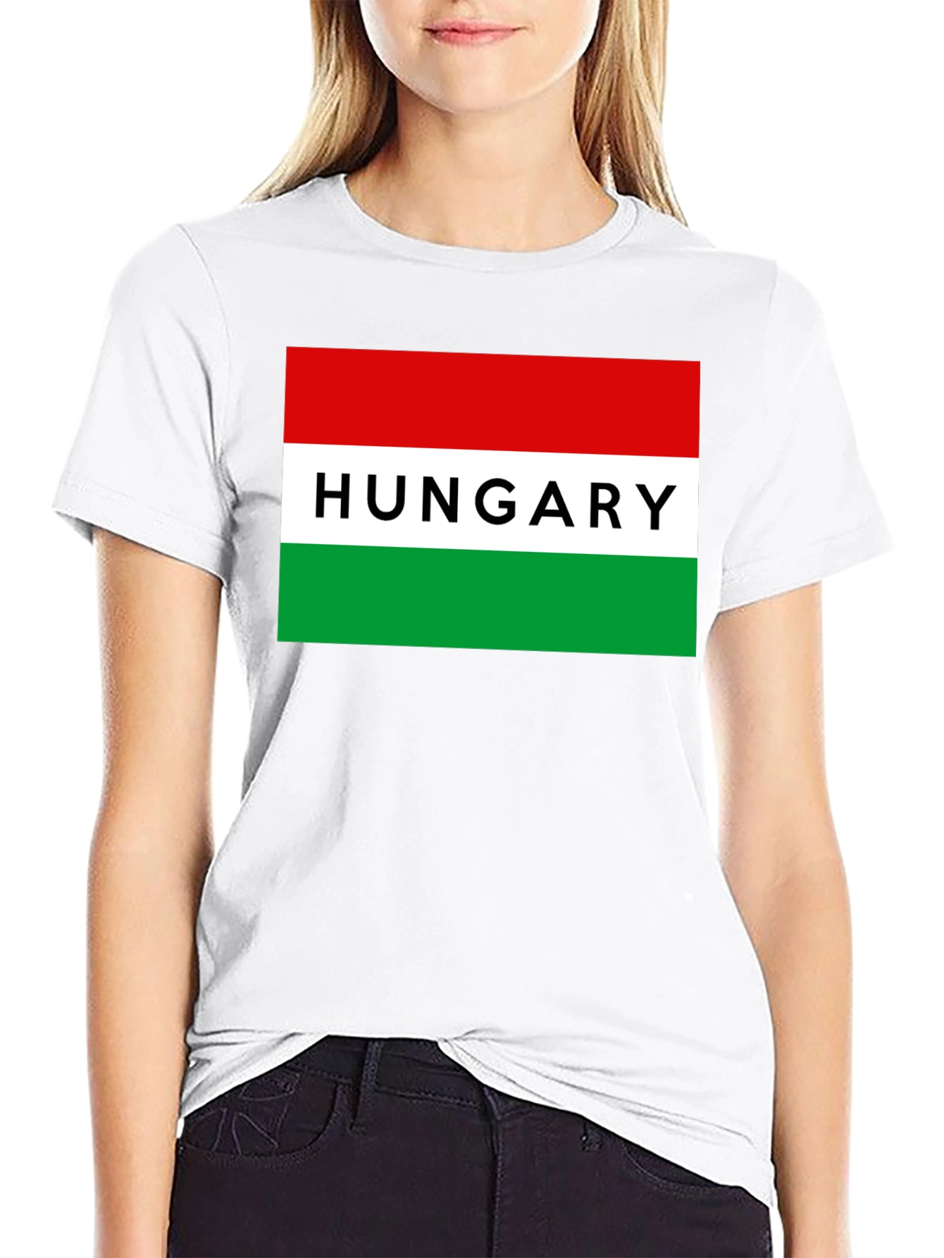 Hungary Flag T-Shirt - Black Cotton Tee